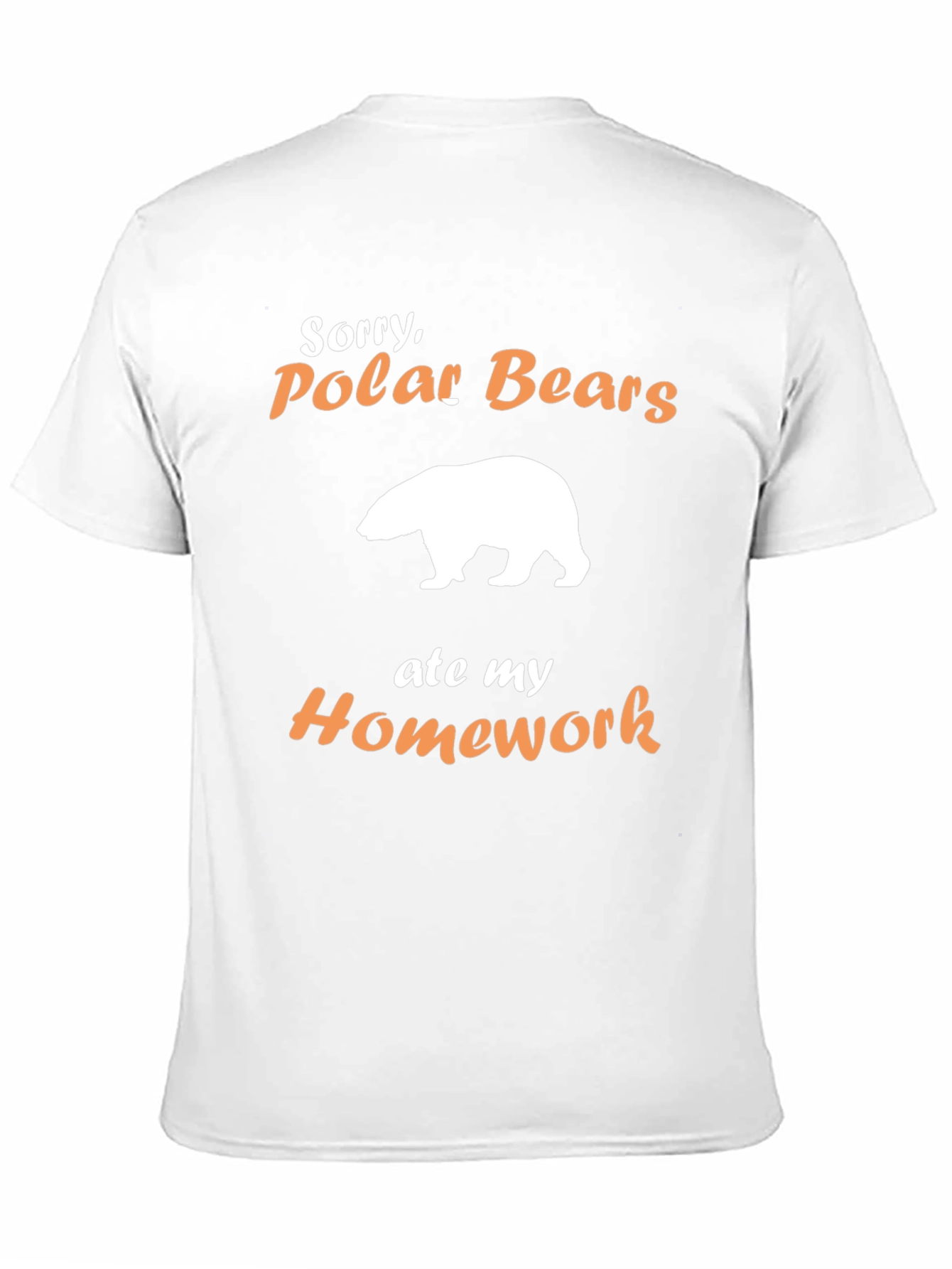Funny Polar Bear Homework T-Shirt