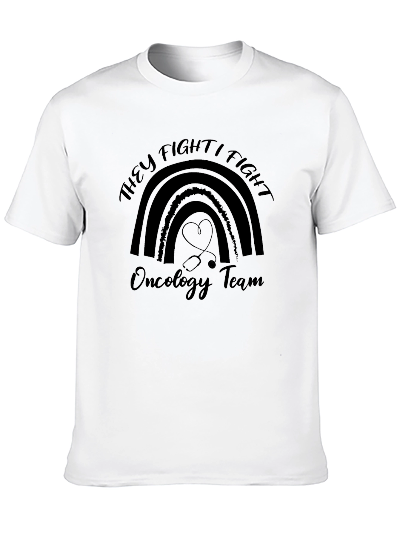 Oncology Team Rainbow Graphic T-Shirt