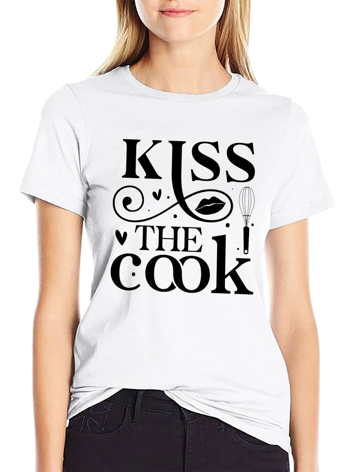 Kiss The Cook Graphic Tee - Soft & Stylish