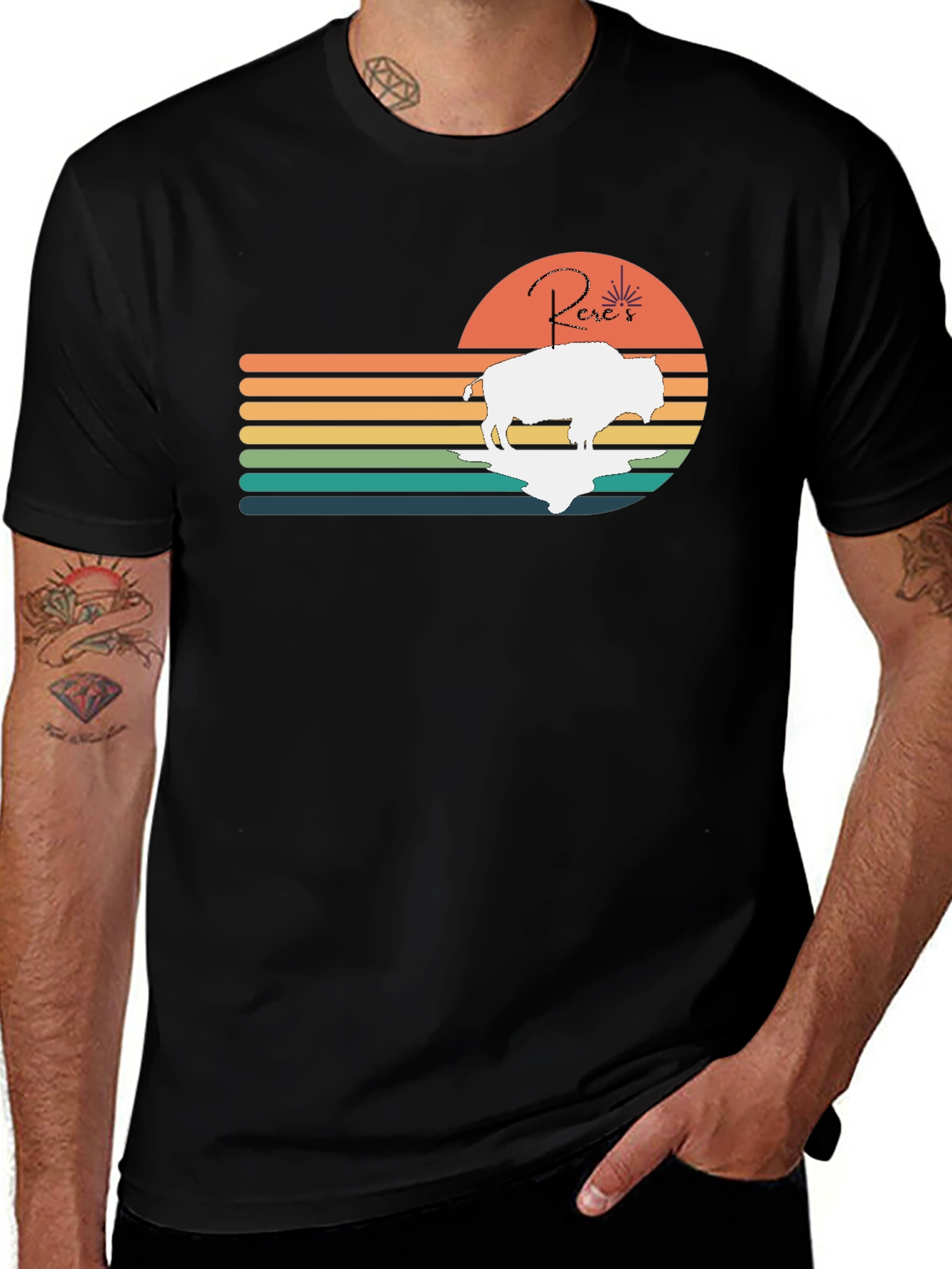 Retro Buffalo Sunset T-Shirt