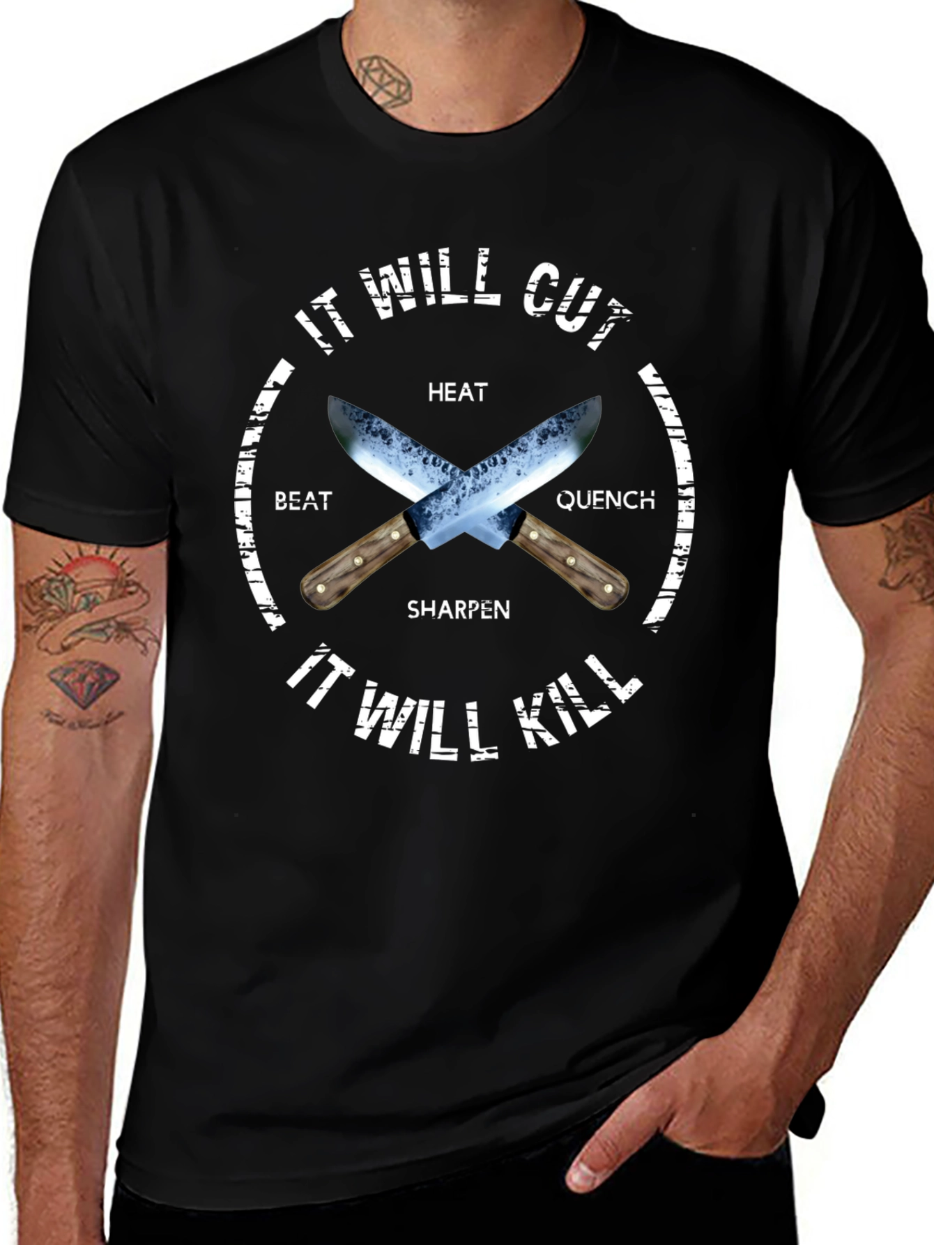 It Will Cut It Will Kill Black T-Shirt