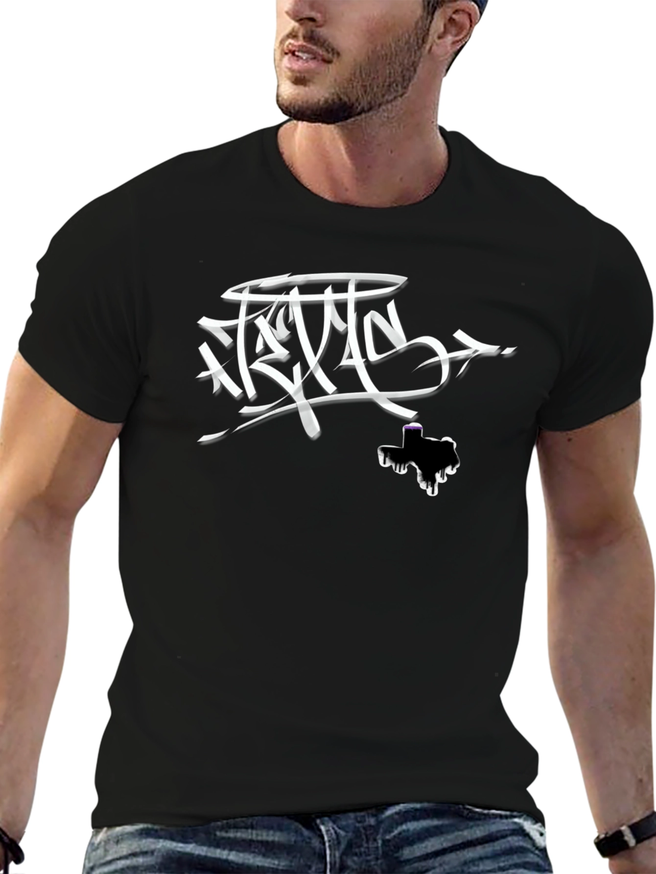 Texas Drip Graphic T-Shirt - Stylish Black Tee