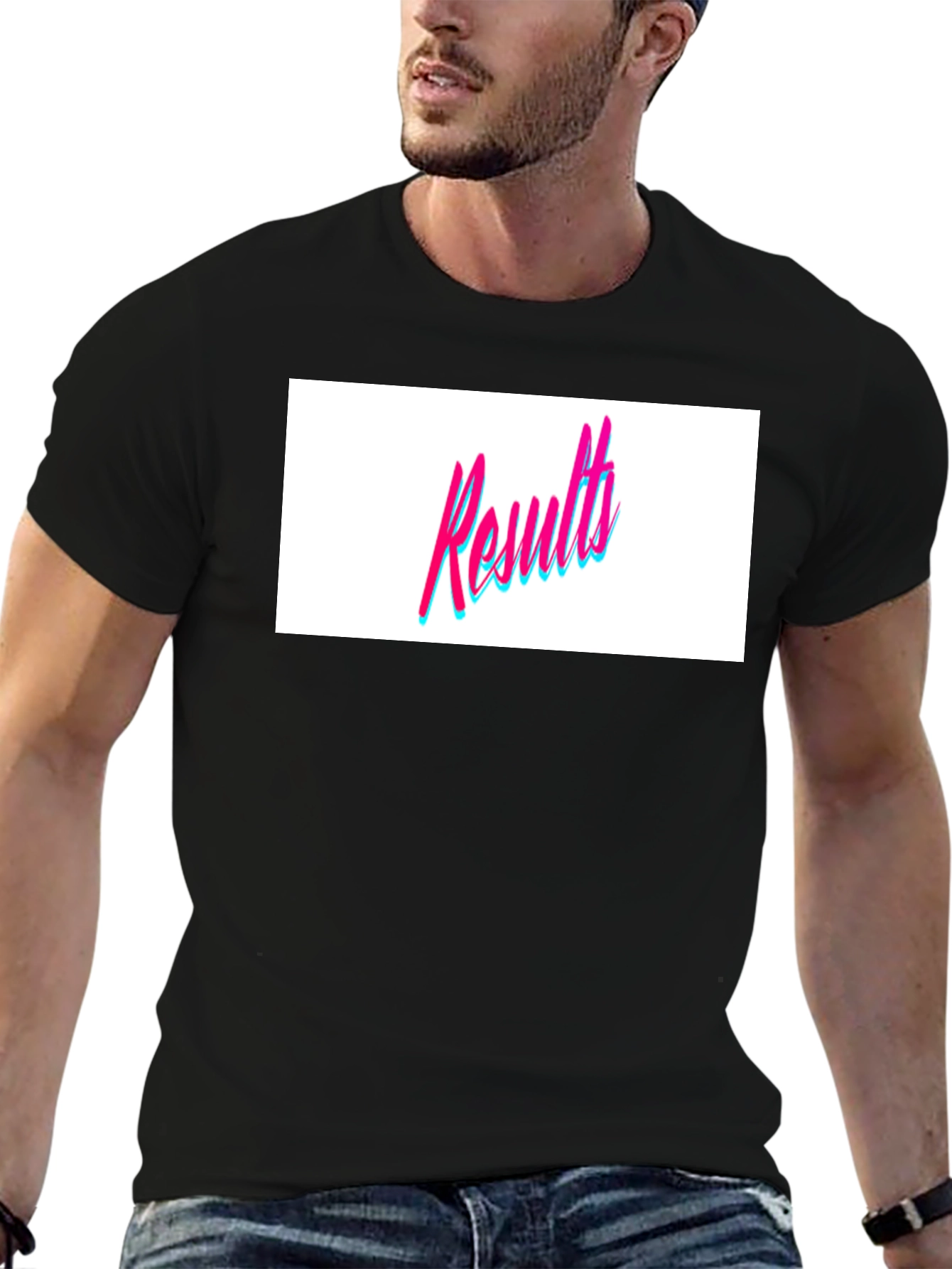 Retro Results Graphic Black T-Shirt