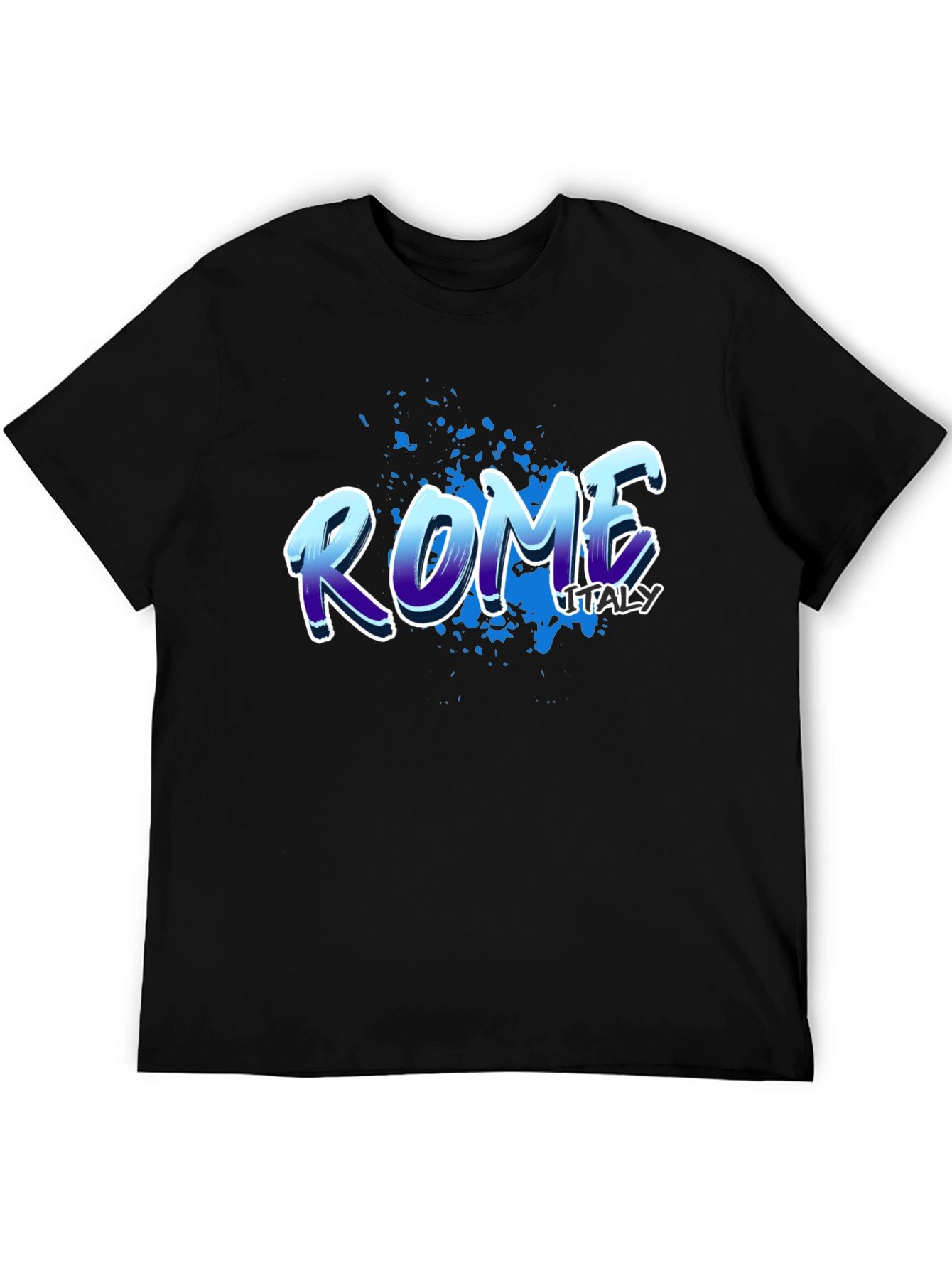 Rome Italy Graphic Tee - Black T-Shirt