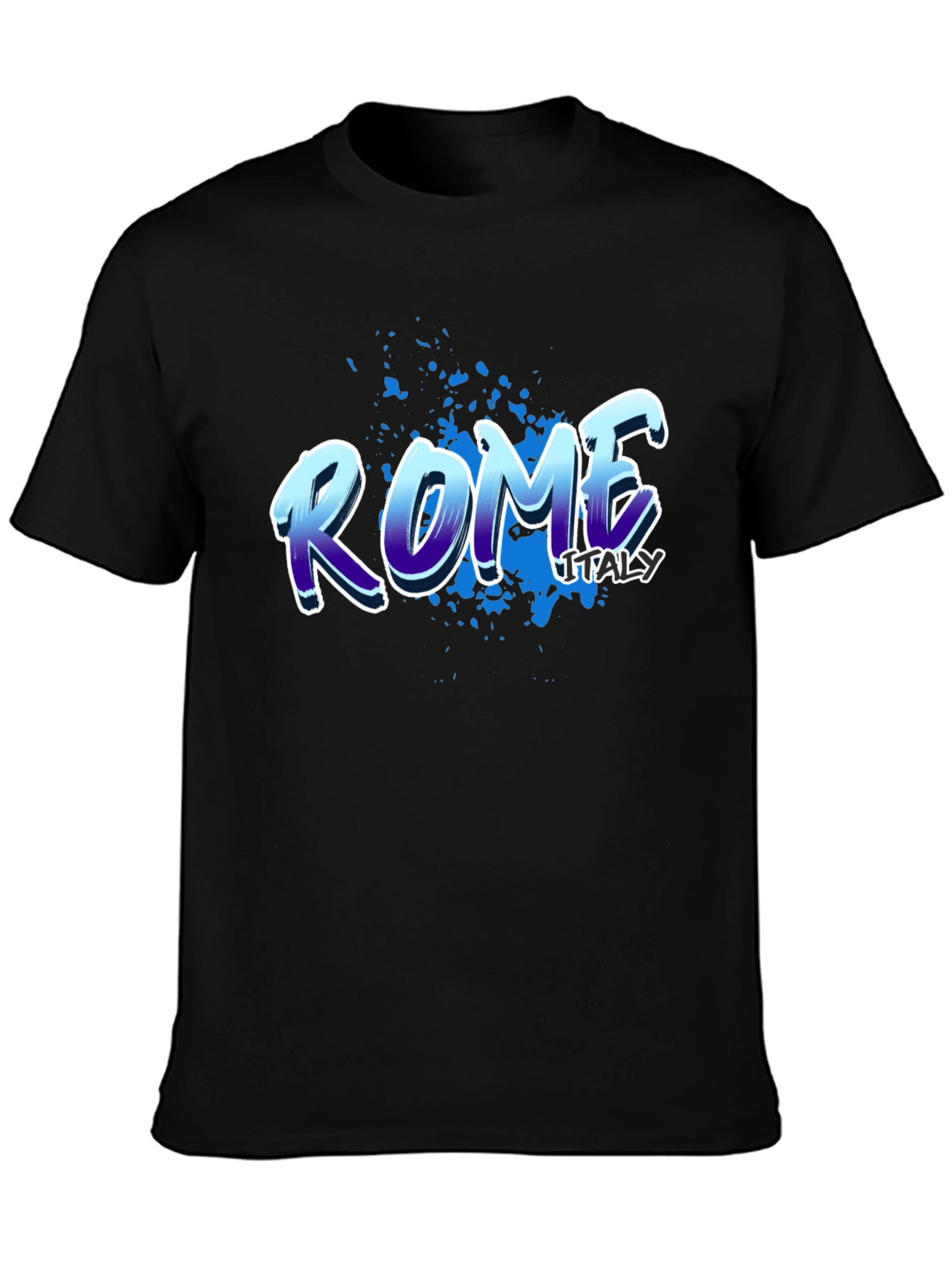 Rome Italy Graphic Tee - Black T-Shirt