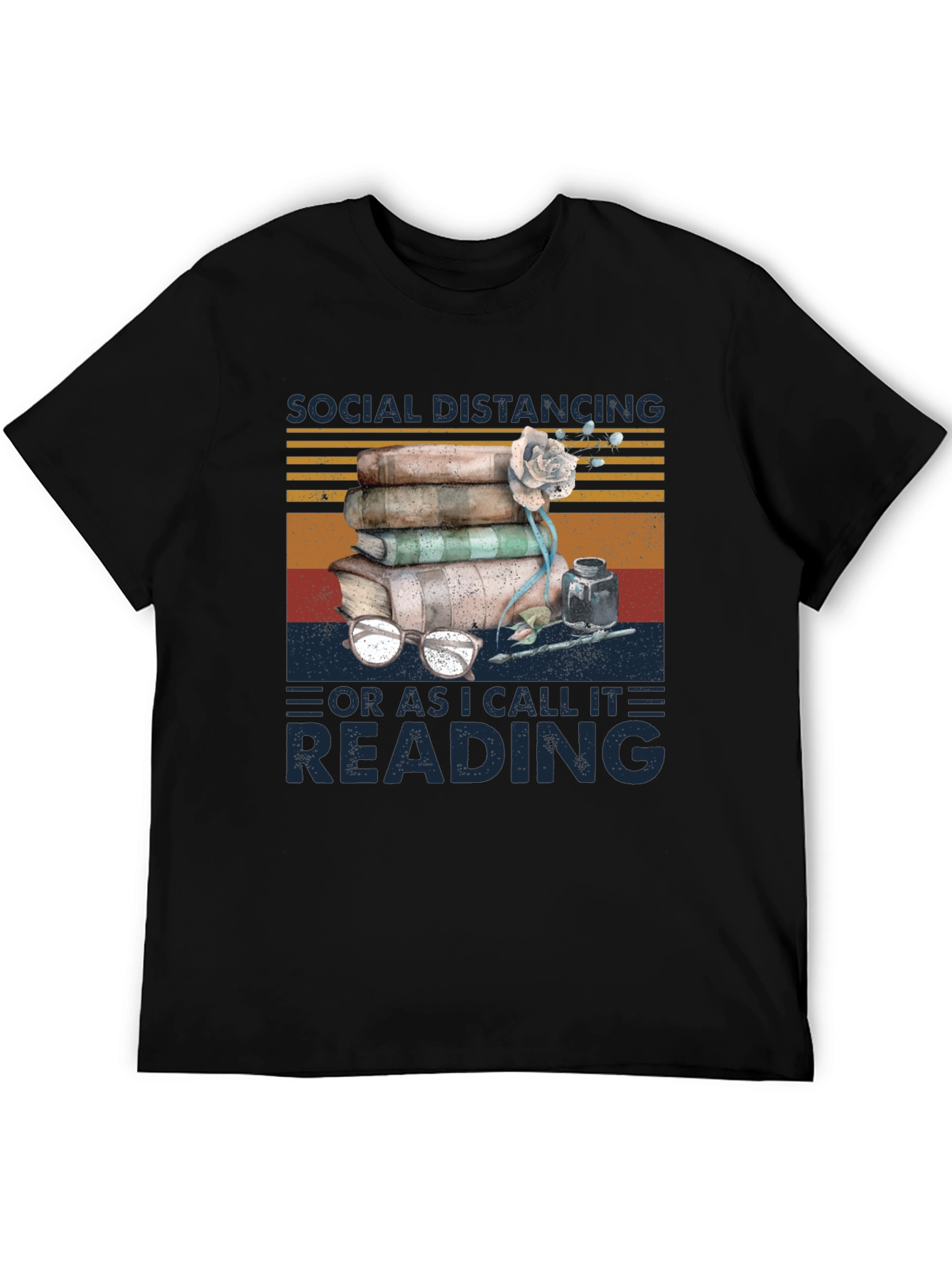 Social Distancing Reading T-Shirt for Book Lovers