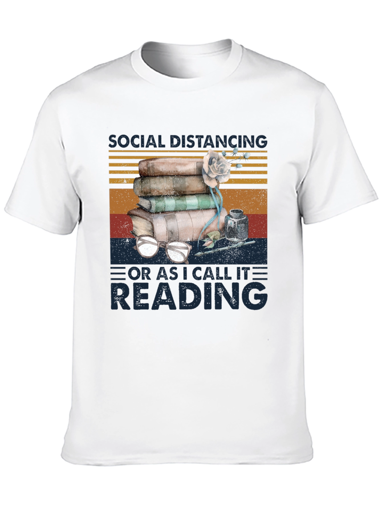 Social Distancing Reading T-Shirt for Book Lovers