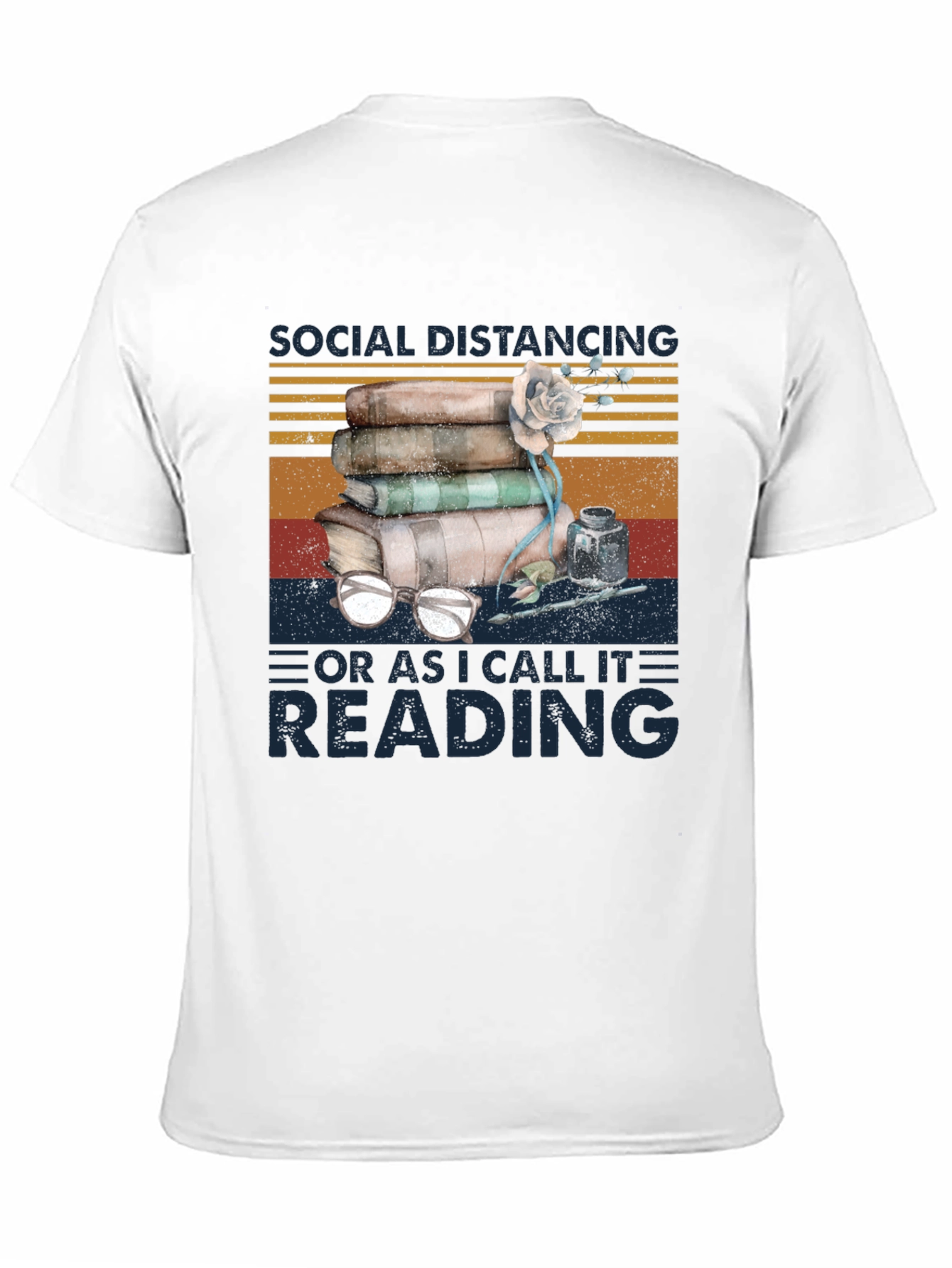 Social Distancing Reading T-Shirt for Book Lovers