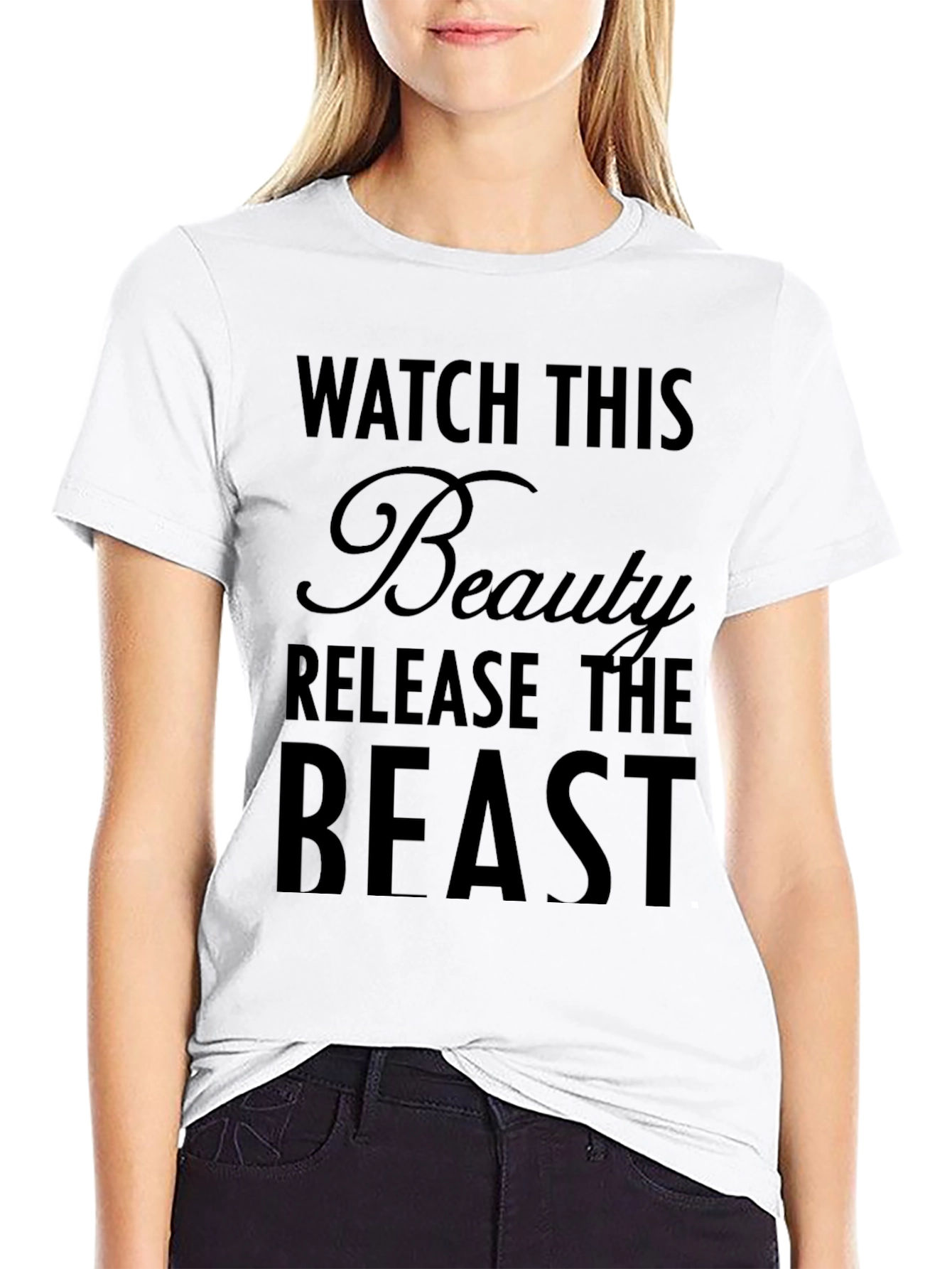 Watch This Beauty Release The Beast Graphic T-Shirt