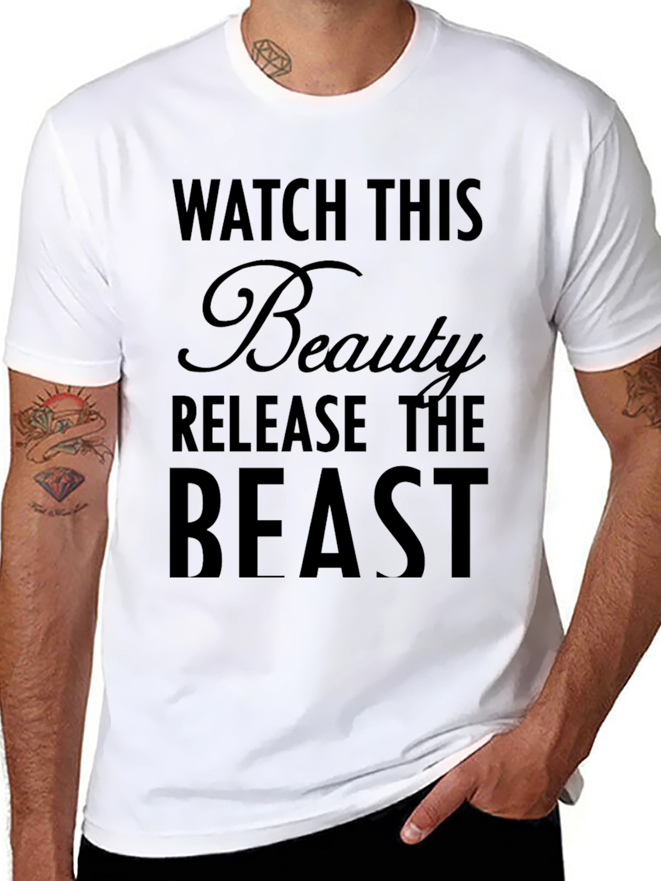 Watch This Beauty Release The Beast Graphic T-Shirt