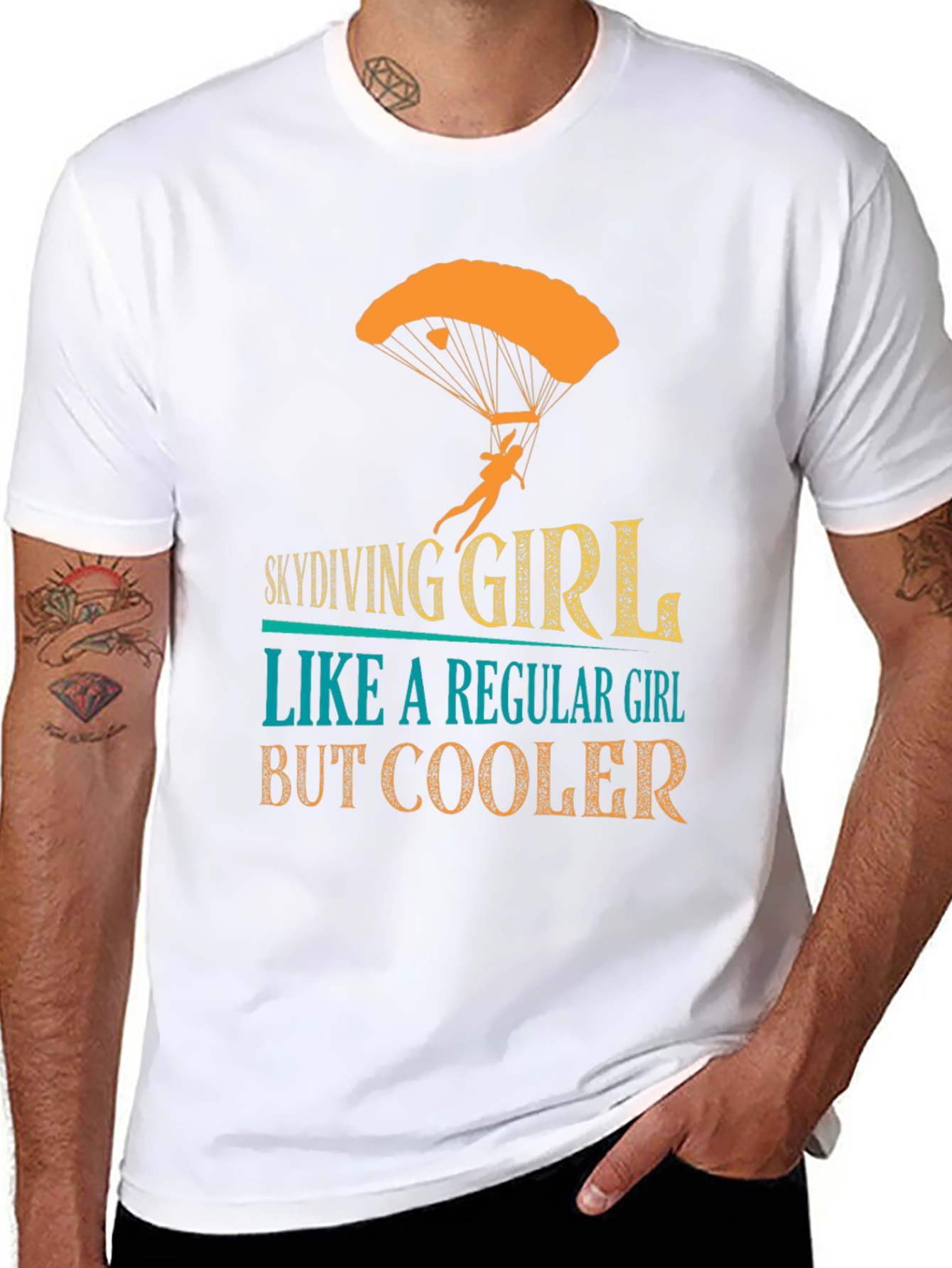 Skydiving Girl T-Shirt - Regular Girl But Cooler!