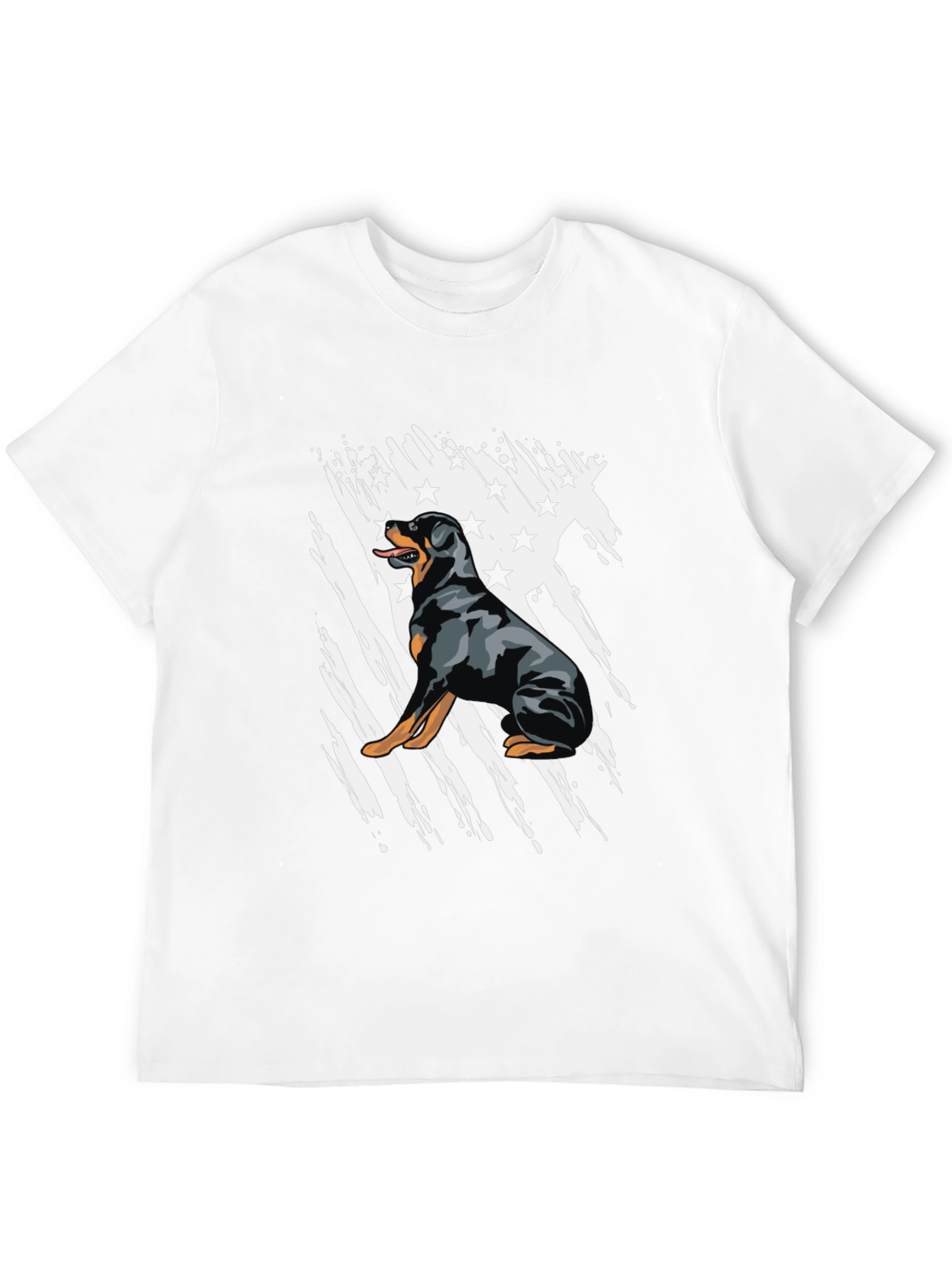 Rottweiler Flag Graphic T-Shirt | Patriotic Dog Tee
