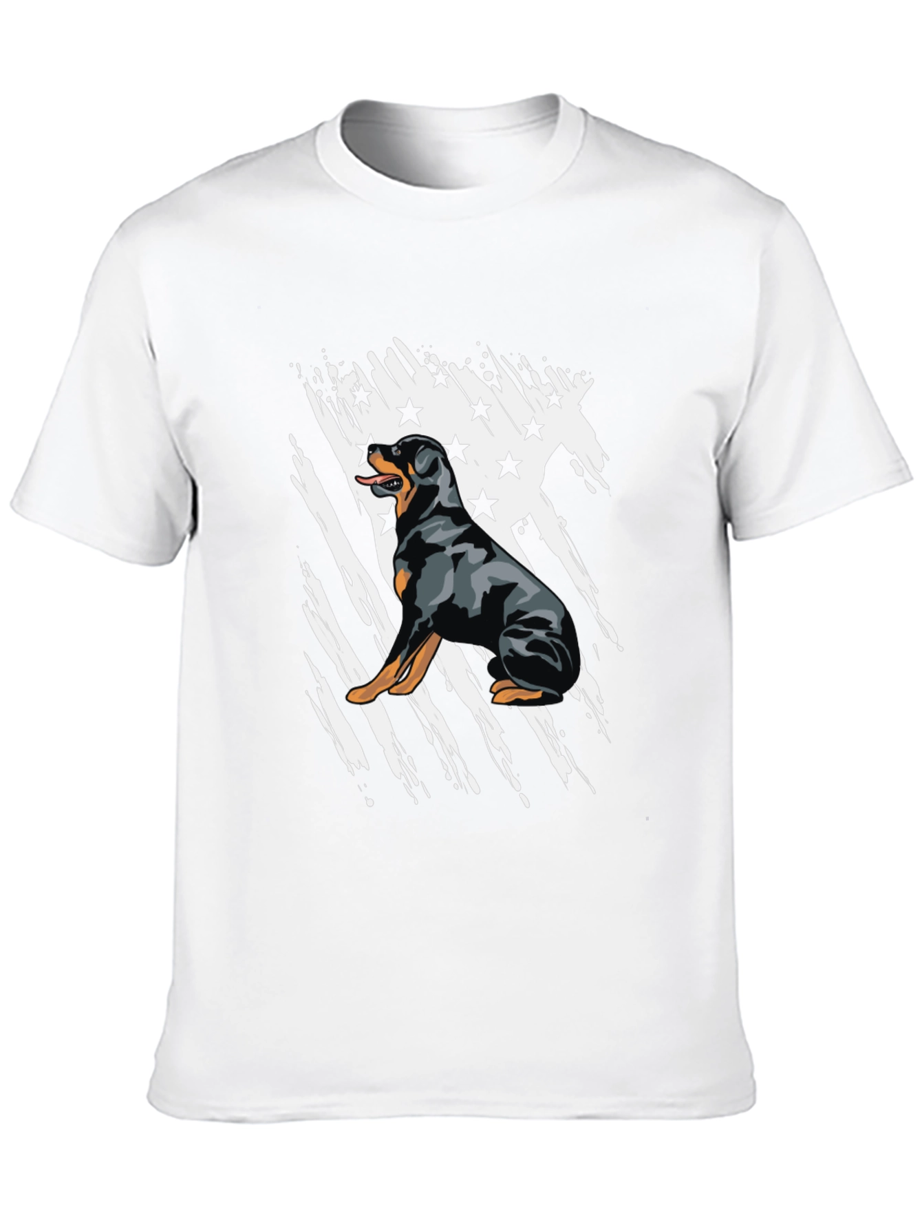 Rottweiler Flag Graphic T-Shirt | Patriotic Dog Tee