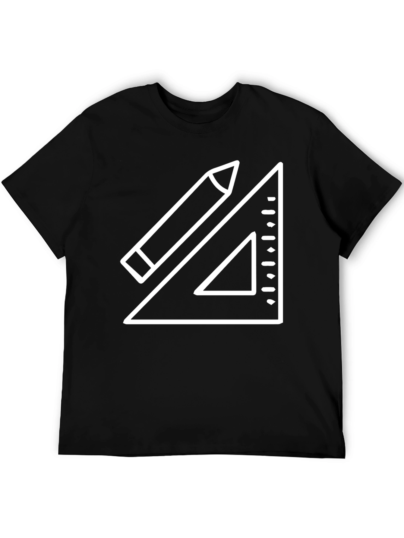 Architect T-Shirt - Drafting Pencil & Triangle Ruler Tee