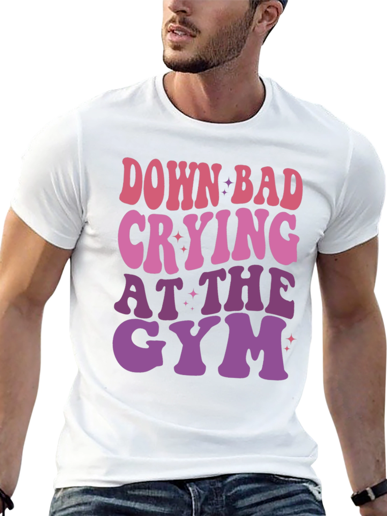 Down Bad Crying at The Gym Graphic T-Shirt