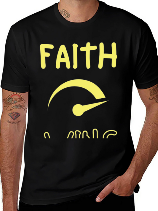 Faith Over Fear Graphic T-Shirt - Black Cotton Blend