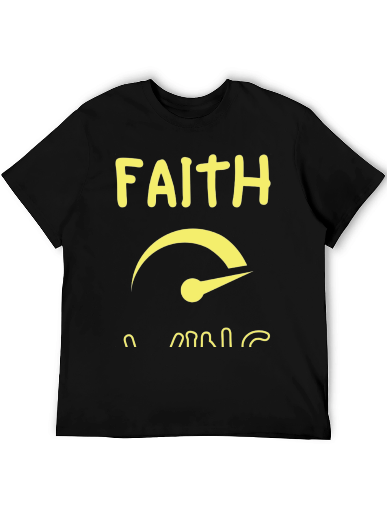 Faith Over Fear Graphic T-Shirt - Black Cotton Blend