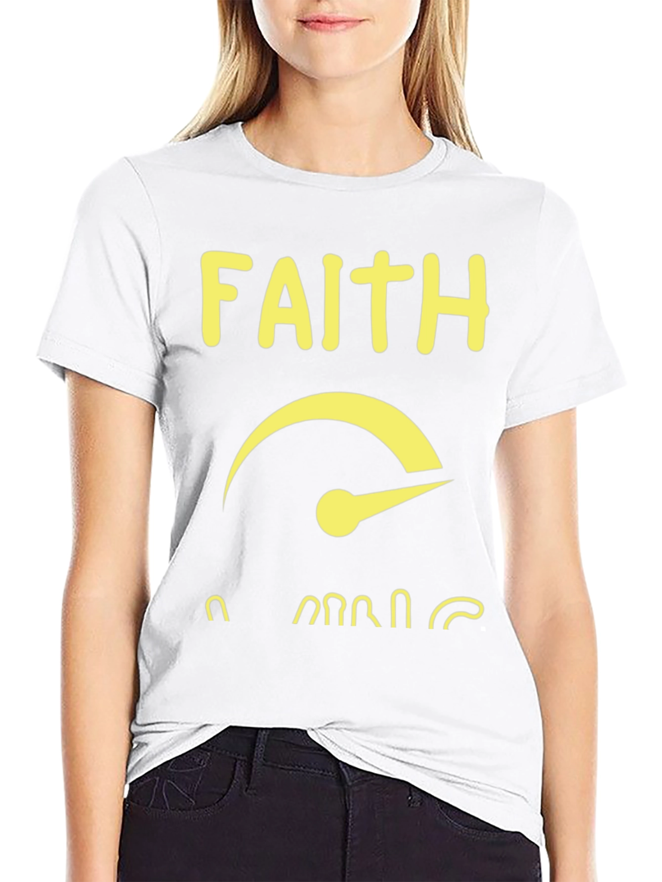 Faith Over Fear Graphic T-Shirt - Black Cotton Blend
