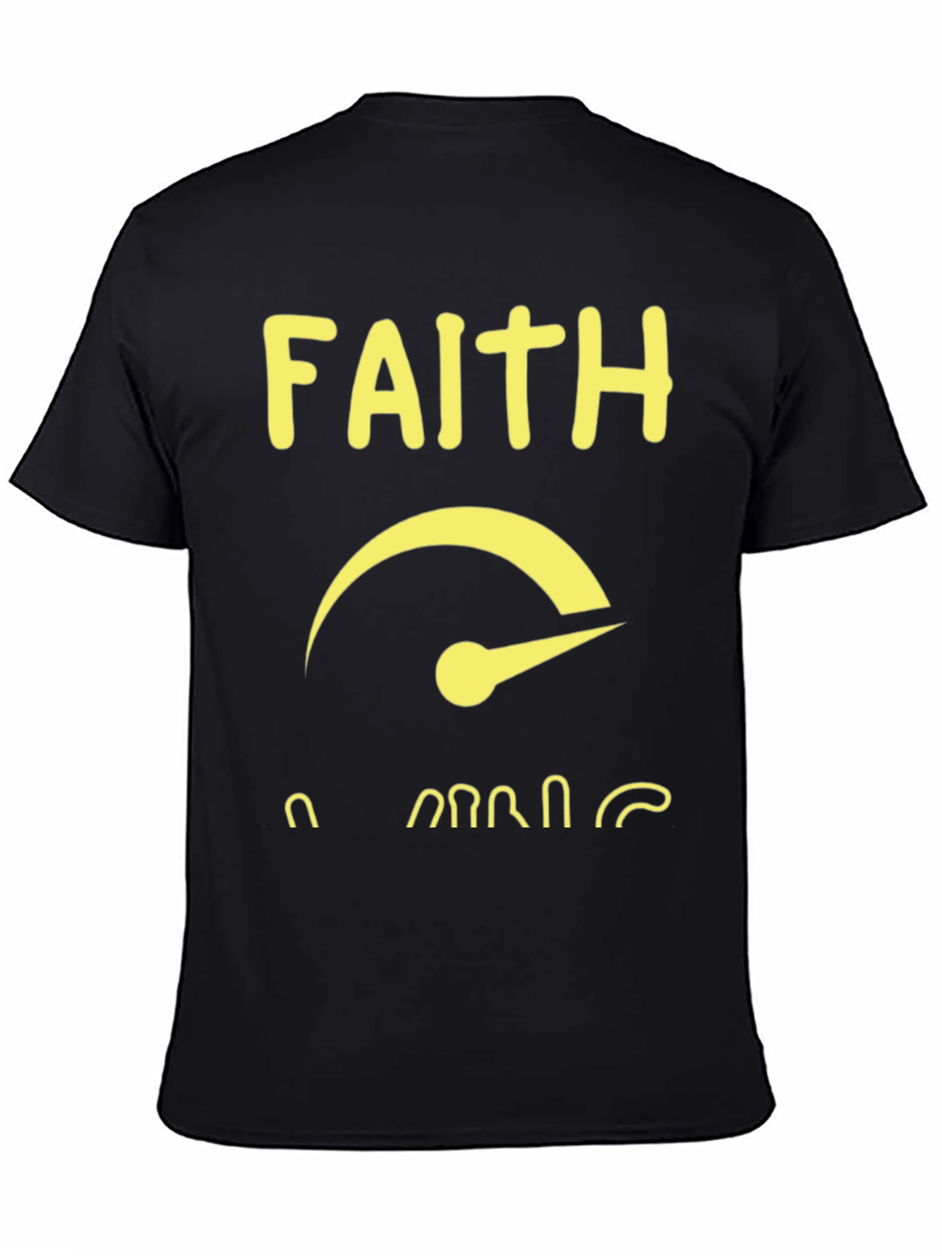Faith Over Fear Graphic T-Shirt - Black Cotton Blend