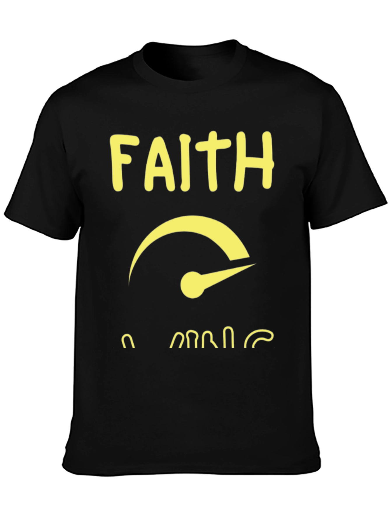 Faith Over Fear Graphic T-Shirt - Black Cotton Blend