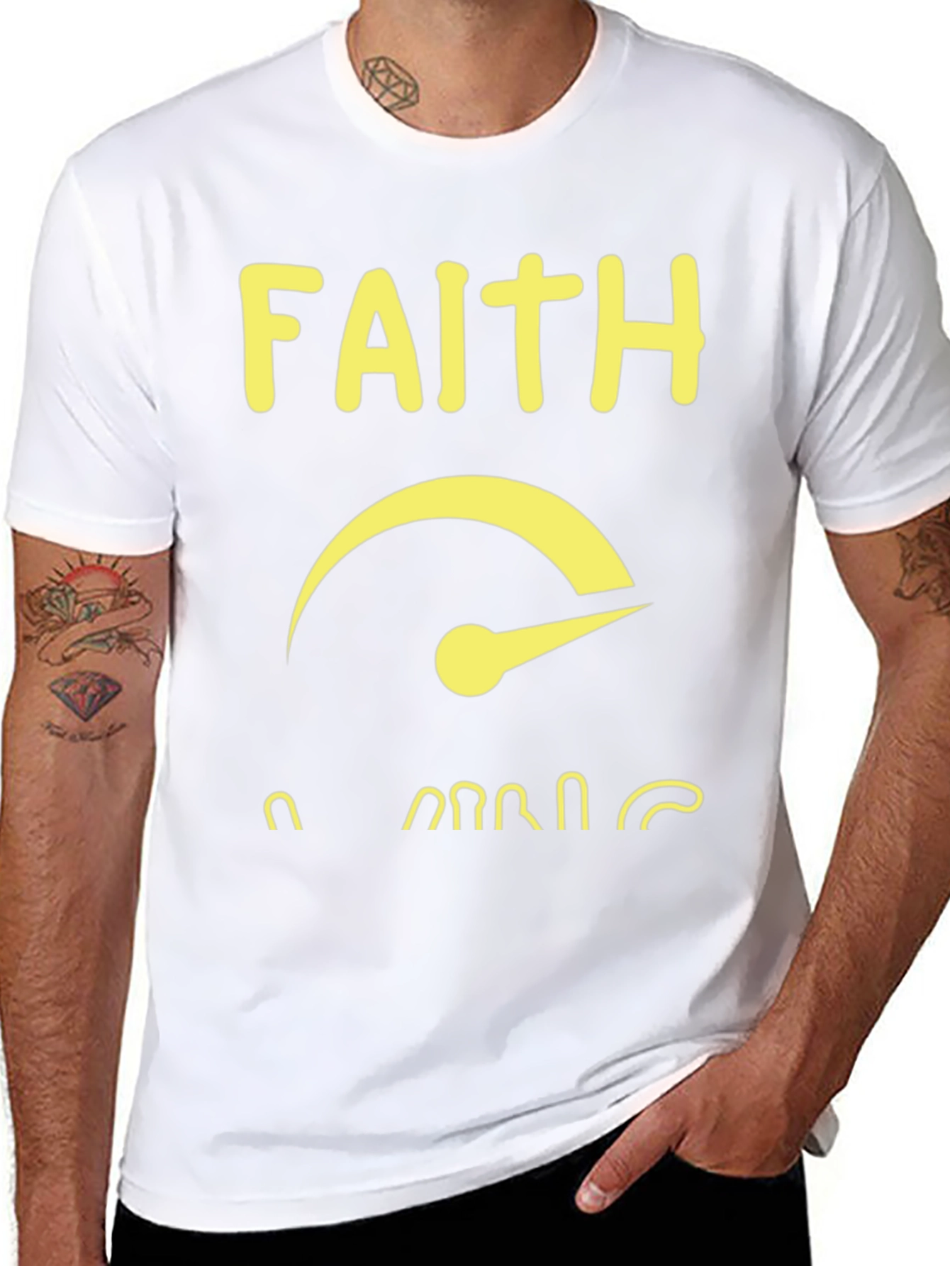 Faith Over Fear Graphic T-Shirt - Black Cotton Blend