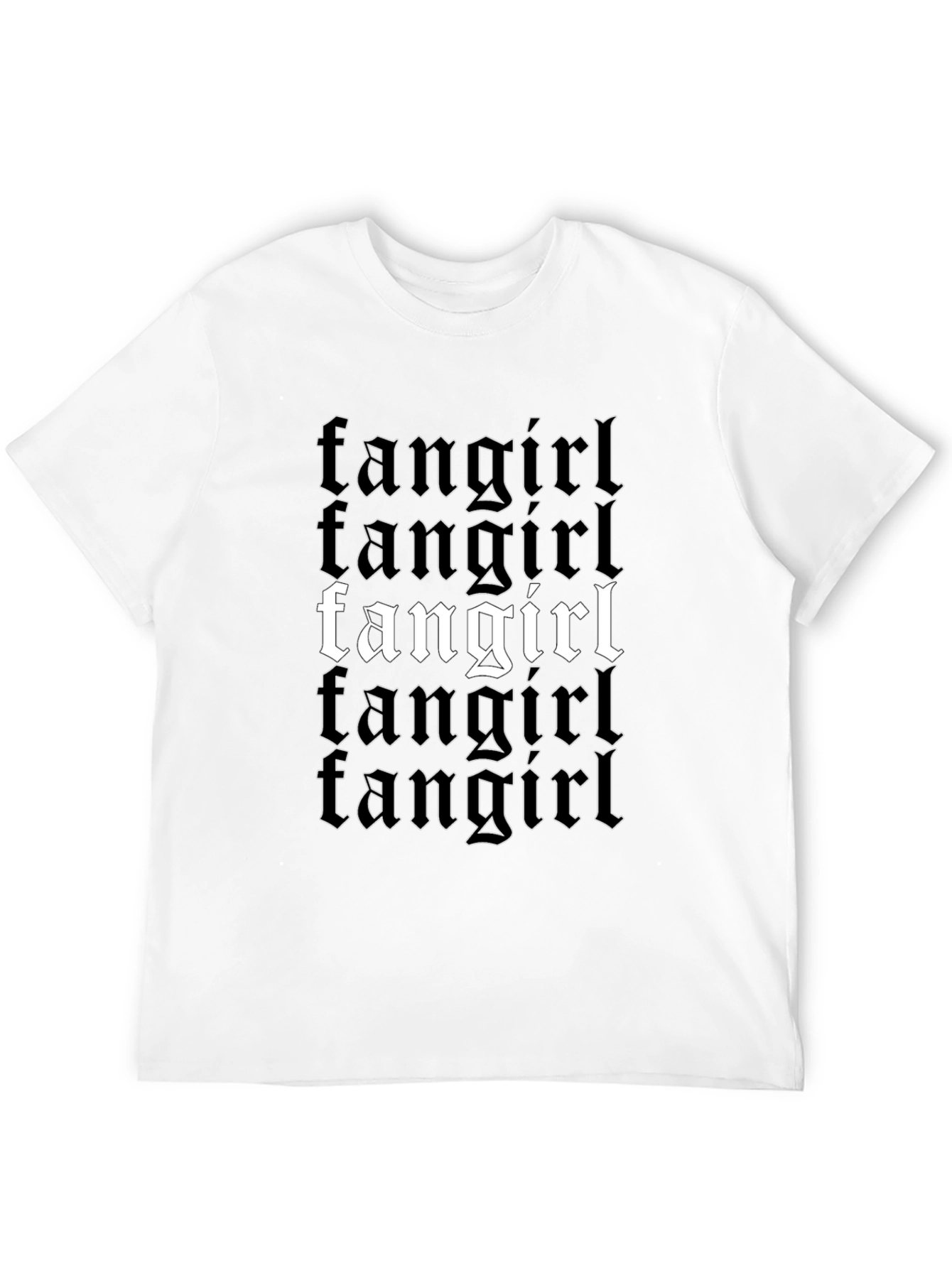 Fangirl Graphic Print Black T-Shirt