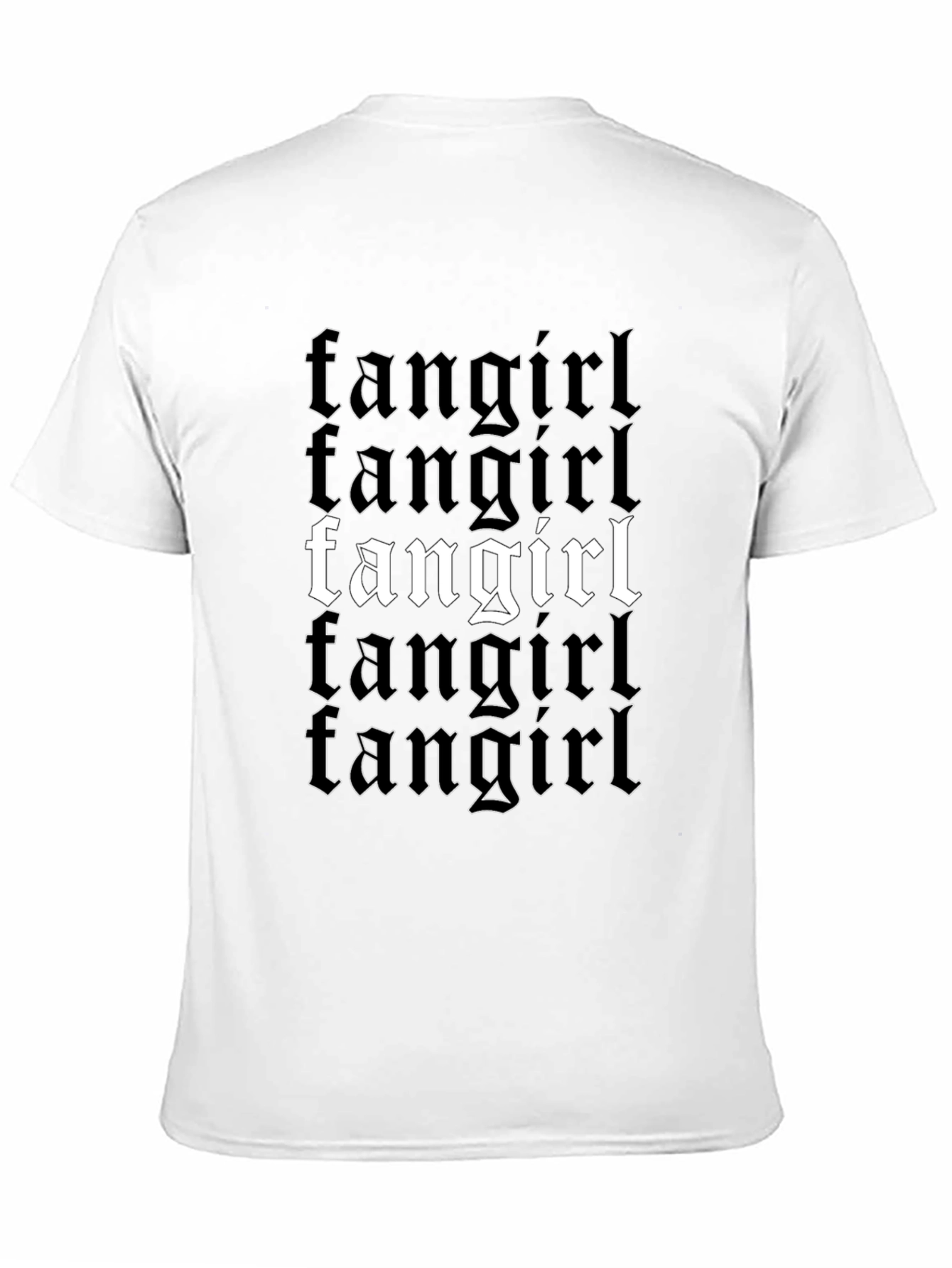 Fangirl Graphic Print Black T-Shirt