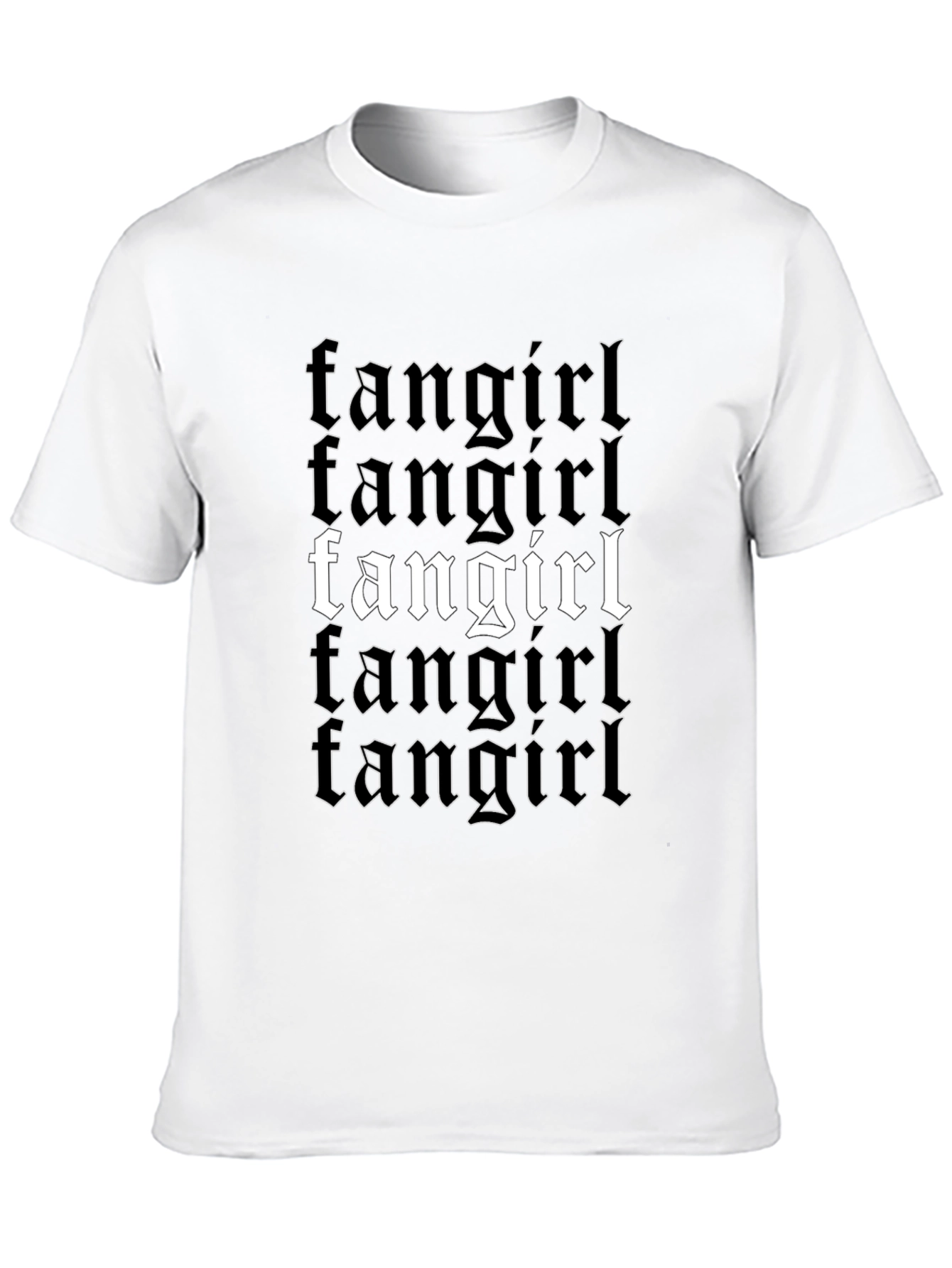 Fangirl Graphic Print Black T-Shirt