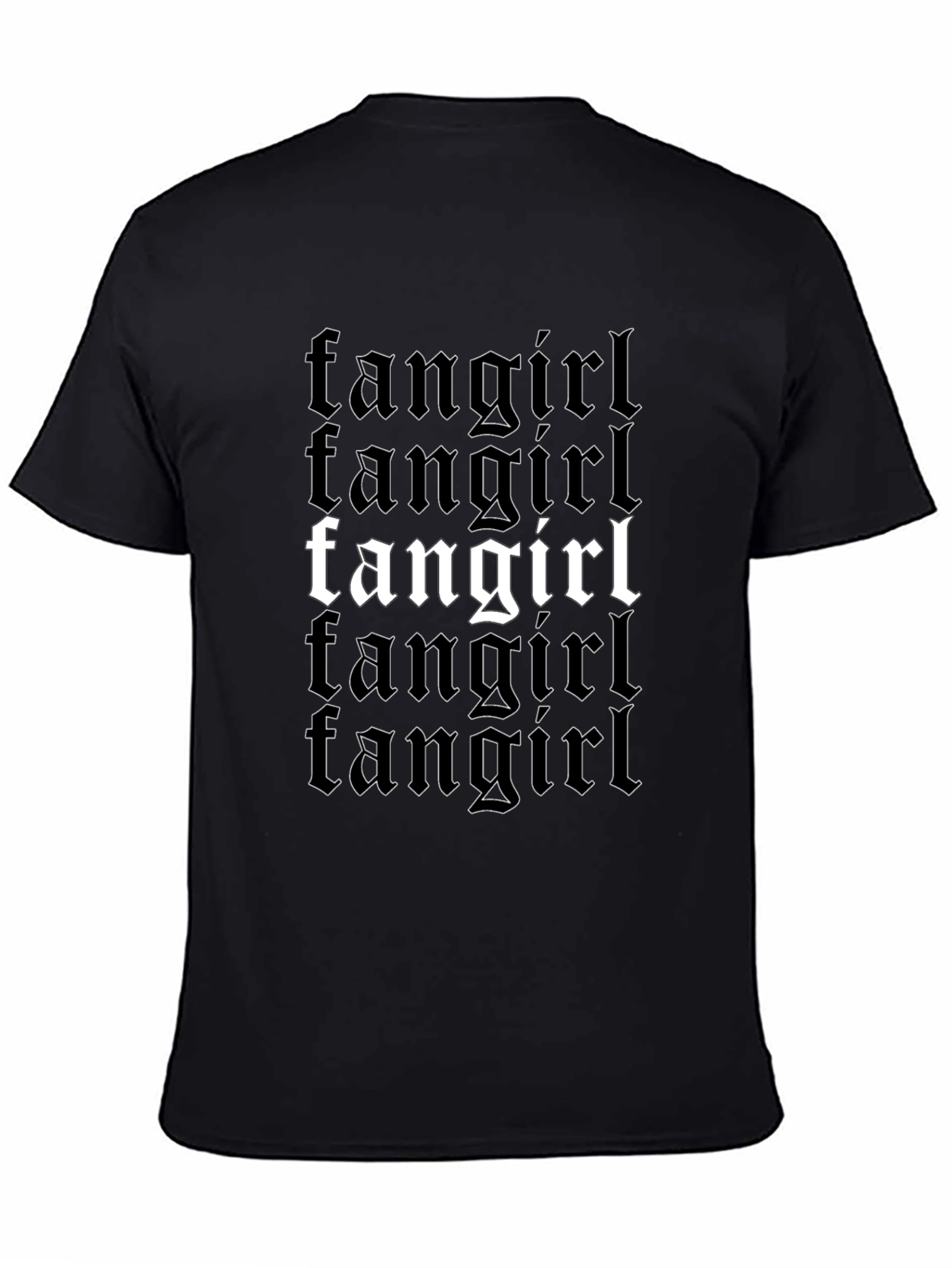 Fangirl Graphic Print Black T-Shirt