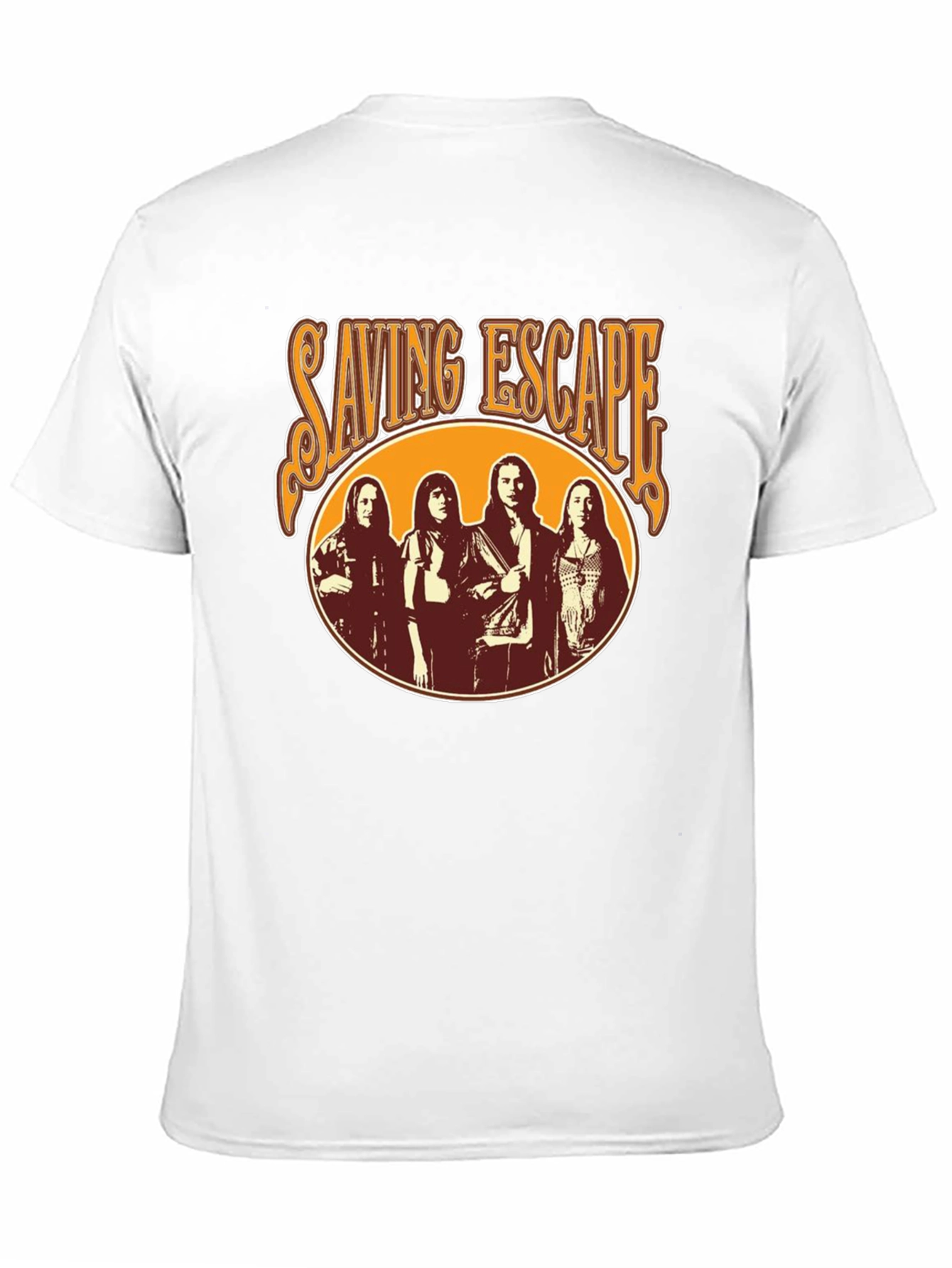 Saving Escape Band Black T-Shirt - Retro Rock Style