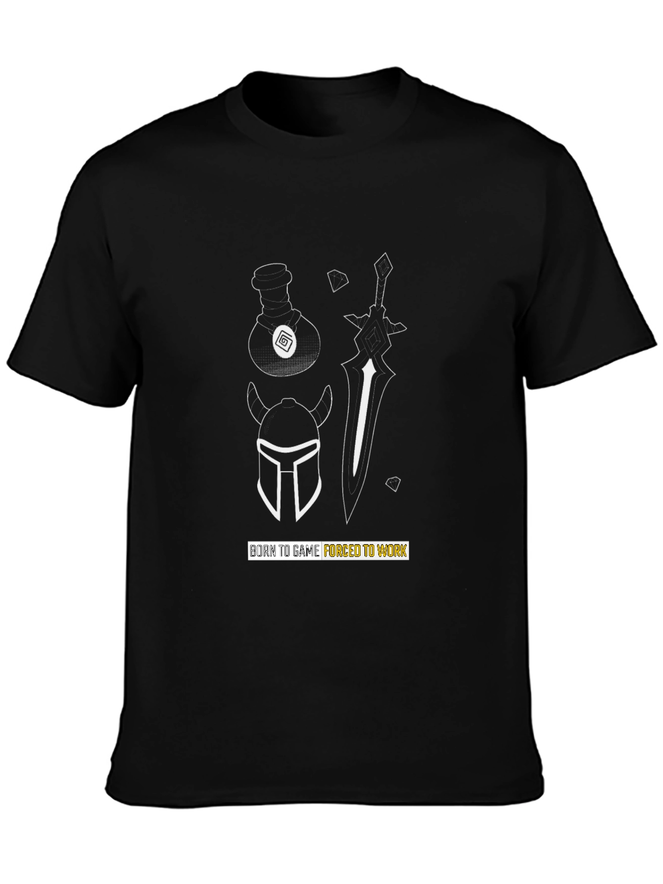 Born to Game T-Shirt - Black Graphic Tee