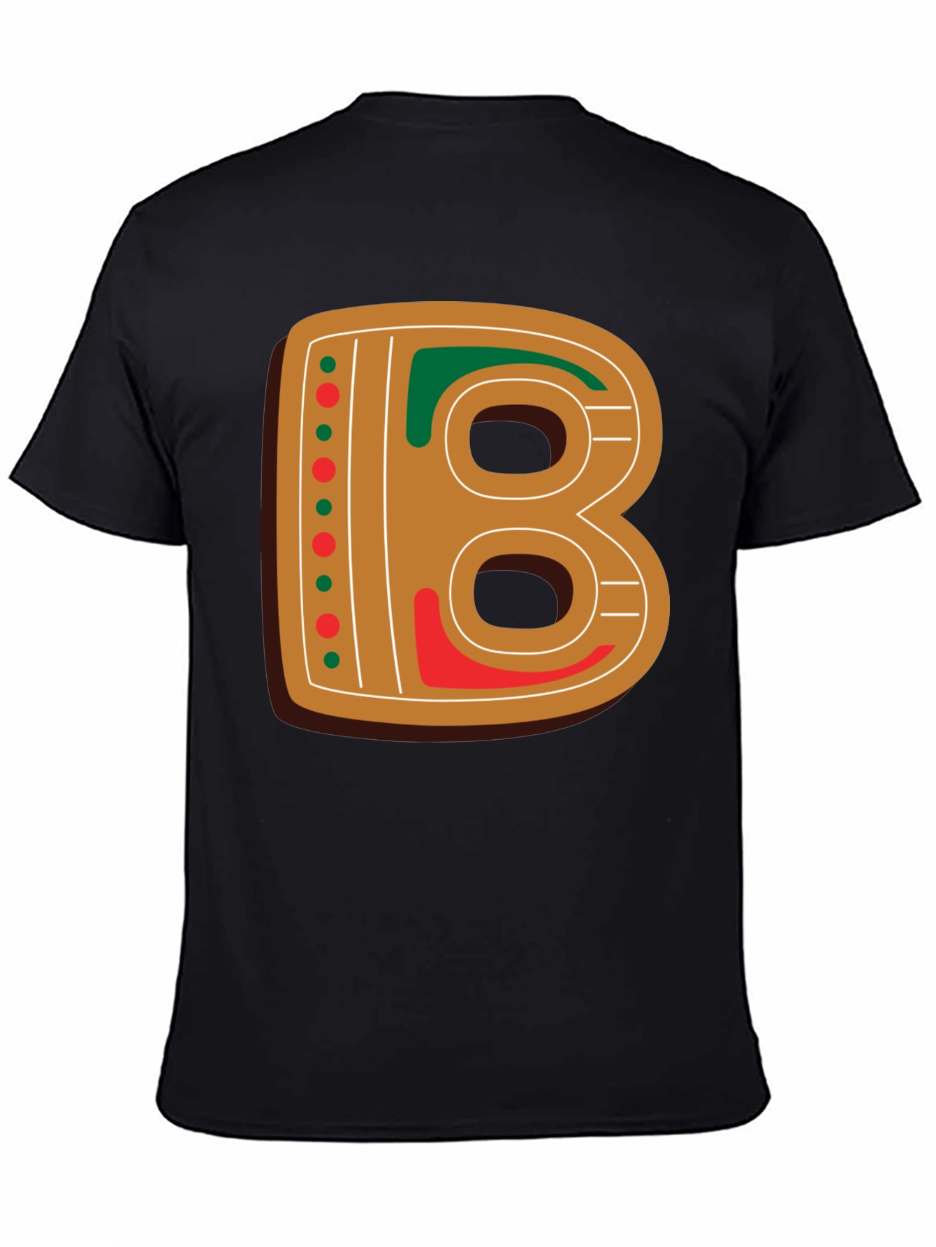 Gingerbread Letter B Christmas Holiday T-Shirt