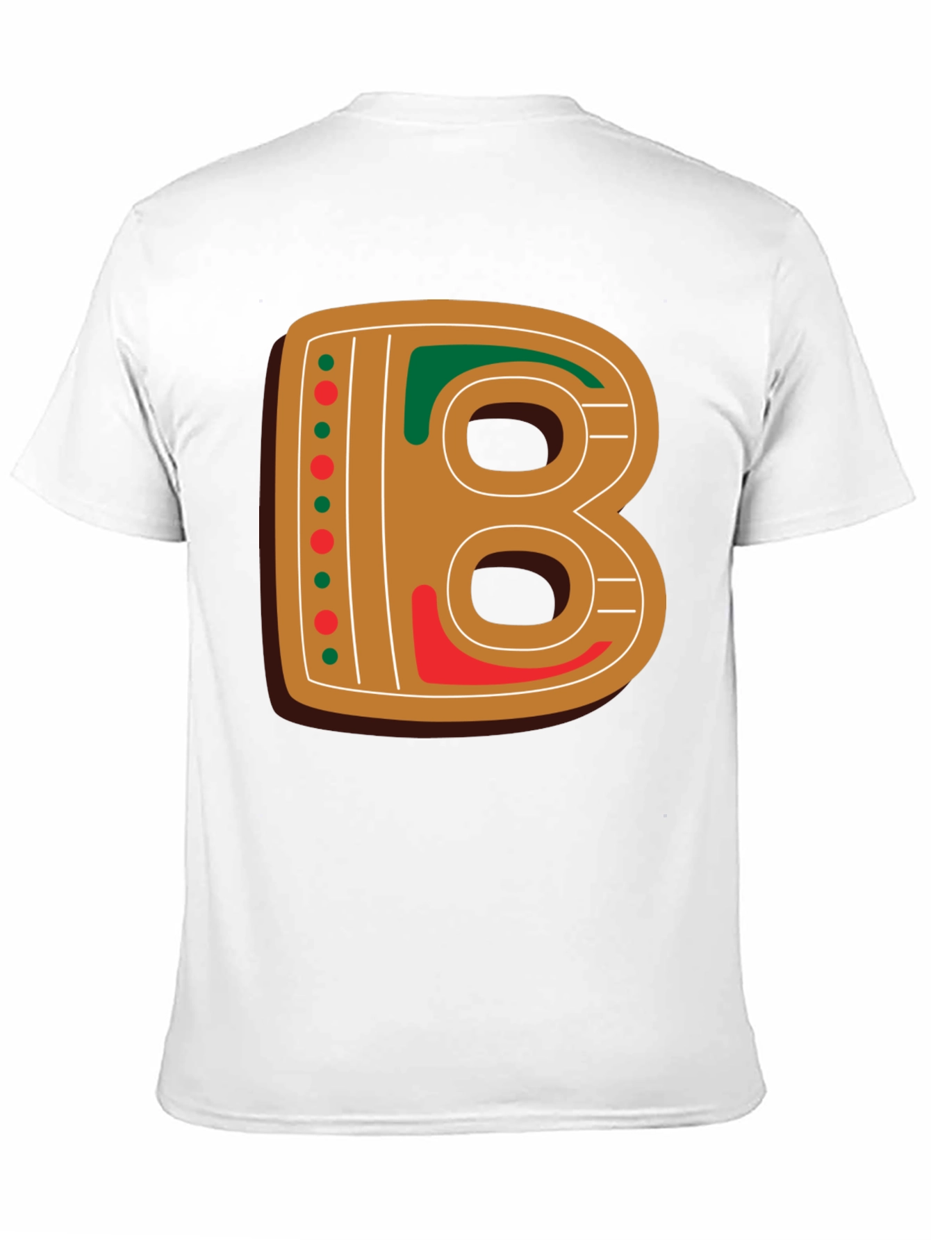 Gingerbread Letter B Christmas Holiday T-Shirt