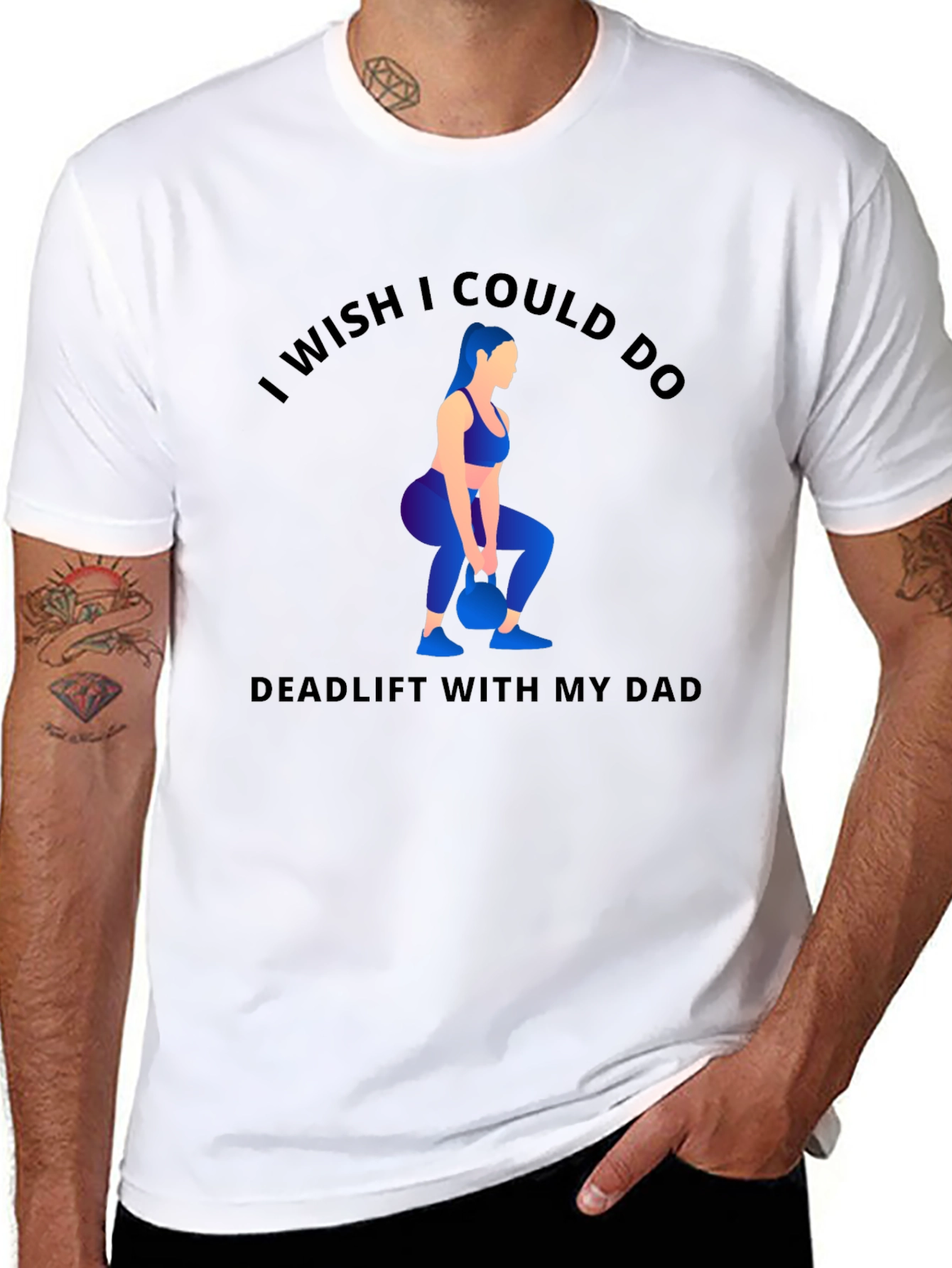 Funny Workout T-Shirt - Deadlift With My Dad