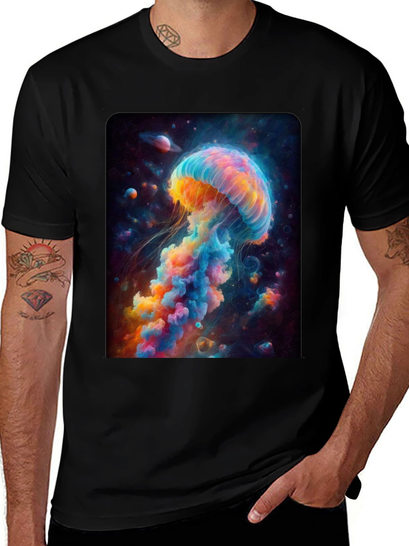 Space Jellyfish Graphic T-Shirt