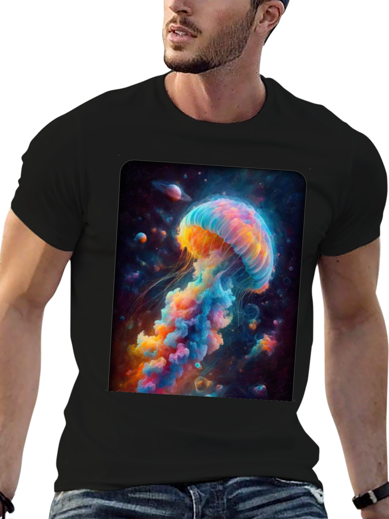 Space Jellyfish Graphic T-Shirt
