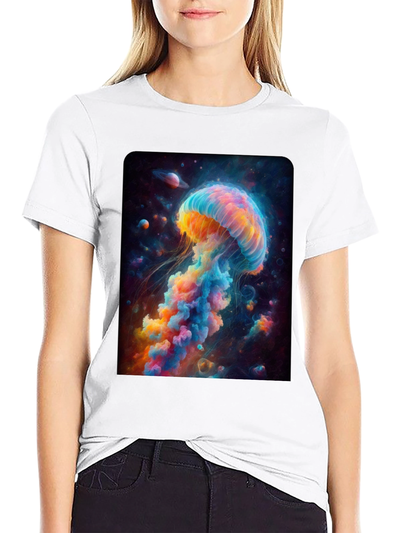 Space Jellyfish Graphic T-Shirt