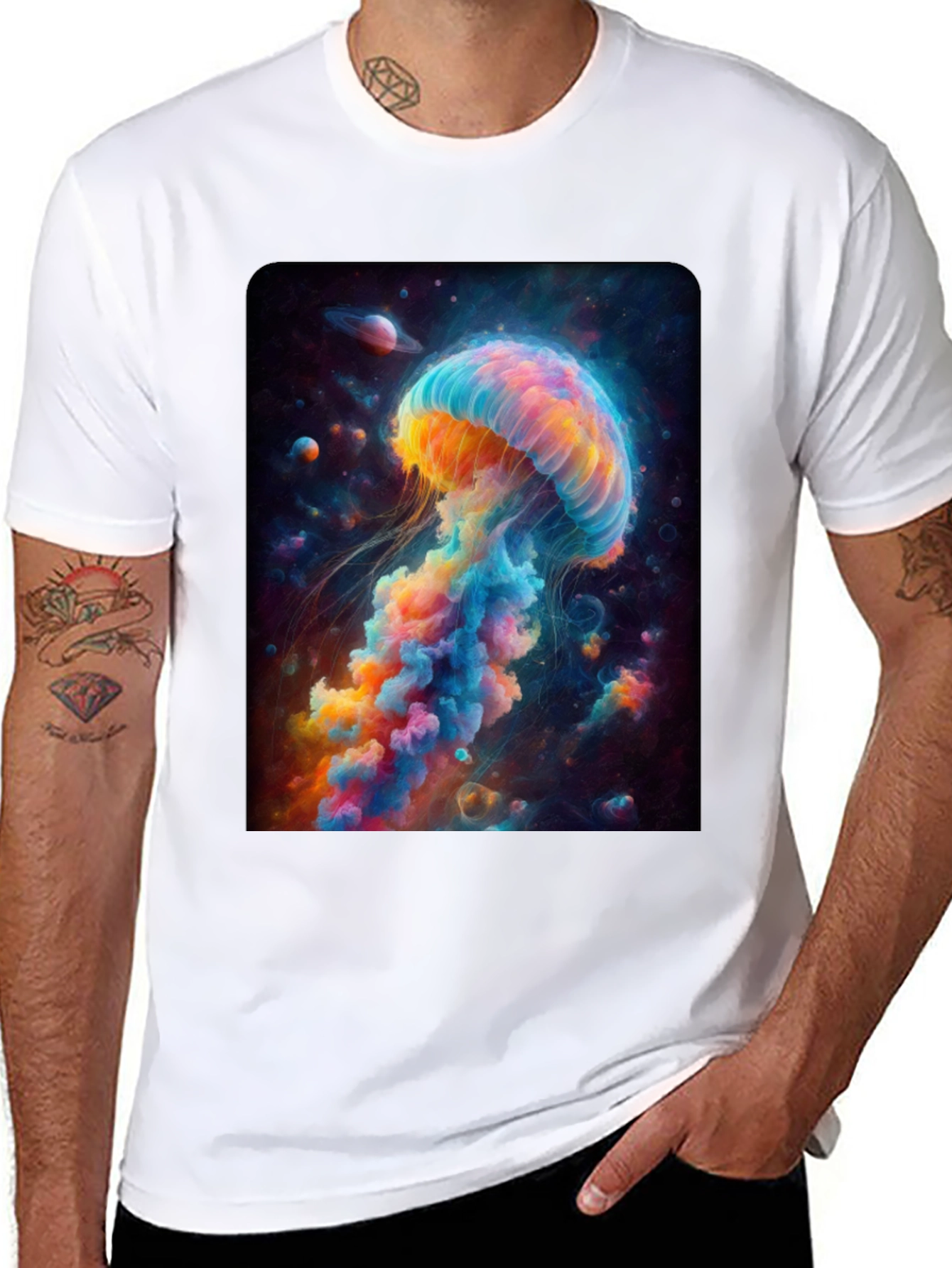 Space Jellyfish Graphic T-Shirt
