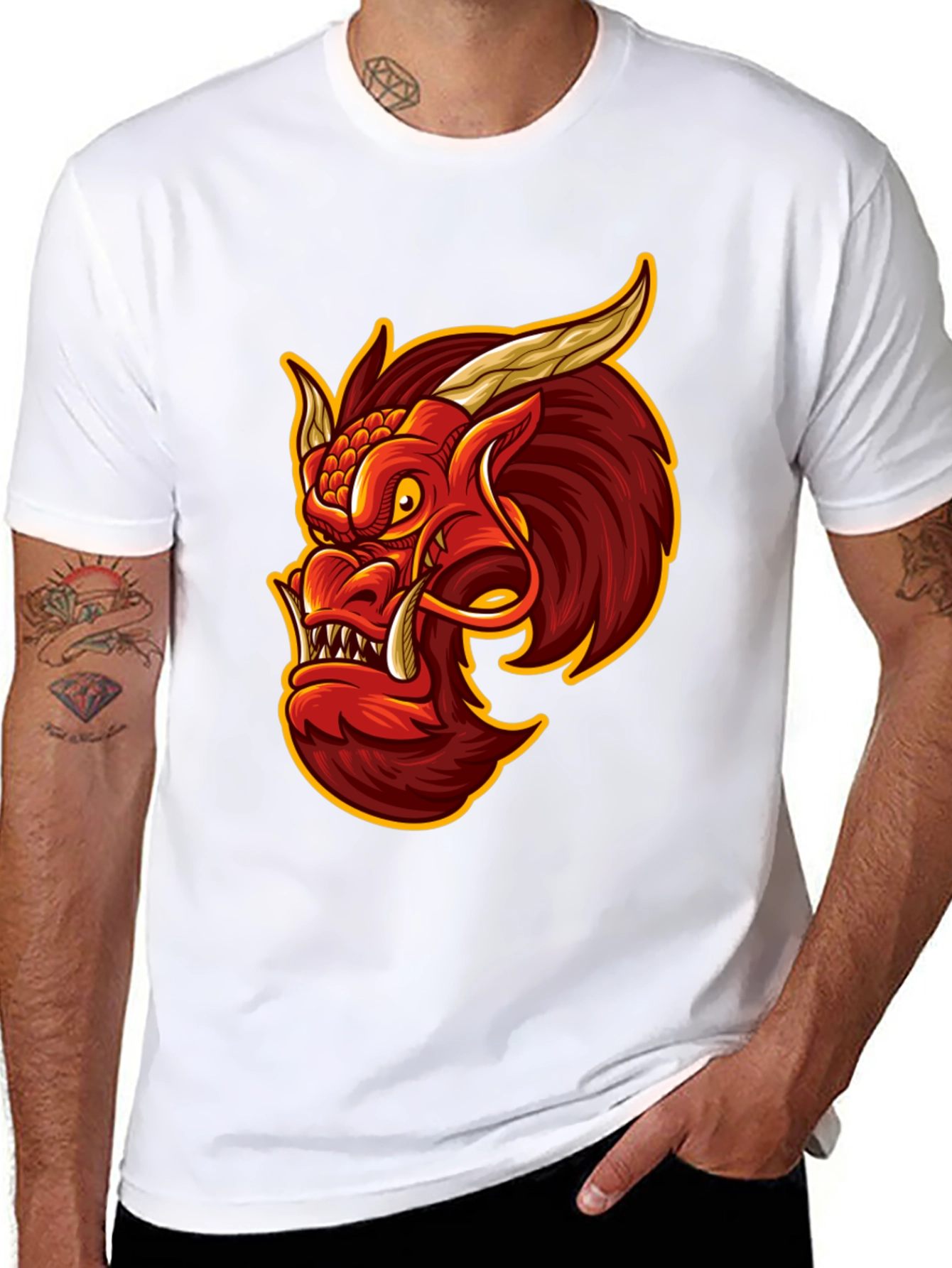 Dragon Graphic Tee - Mens Black T-Shirt