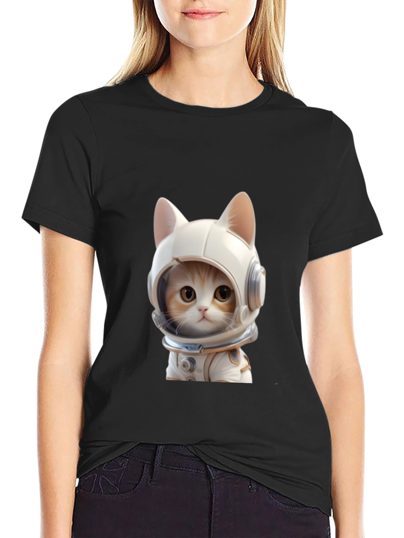 Cat Astronaut T-Shirt - Cool Space Kitten Tee