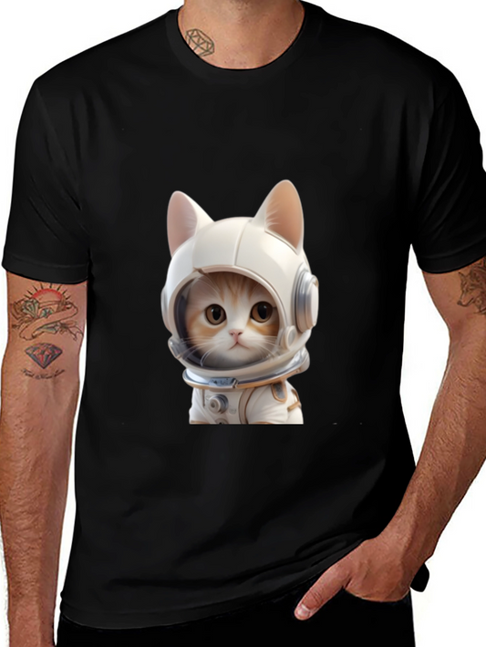 Cat Astronaut T-Shirt - Cool Space Kitten Tee