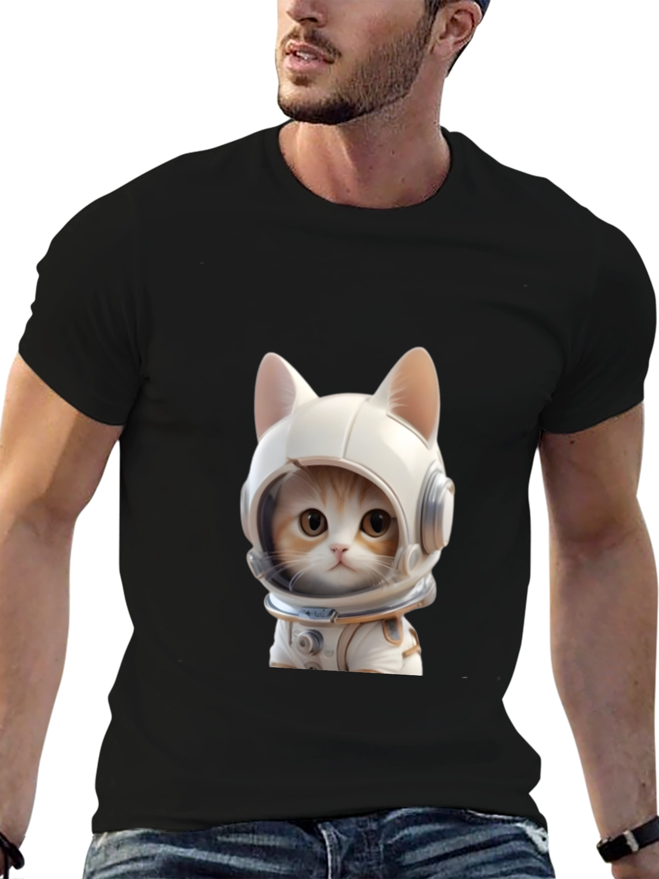 Cat Astronaut T-Shirt - Cool Space Kitten Tee