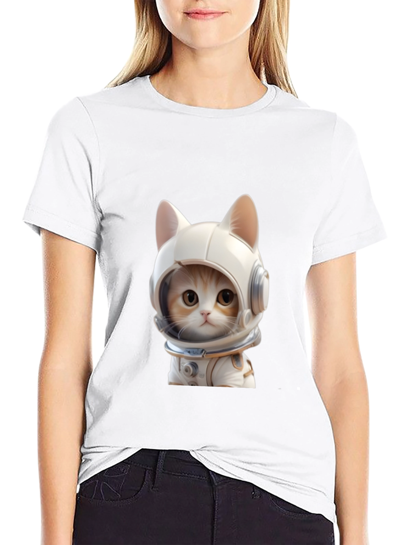 Cat Astronaut T-Shirt - Cool Space Kitten Tee