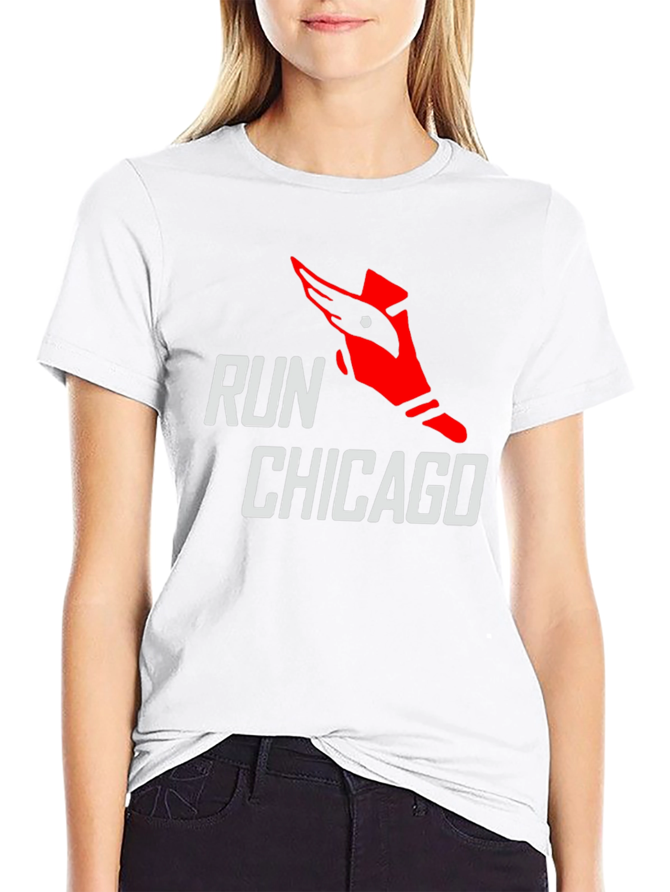 Run Chicago Graphic Tee - Black Cotton Shirt