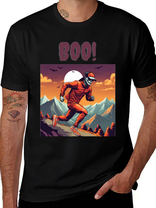 Boo! Skeleton Runner Graphic Tee