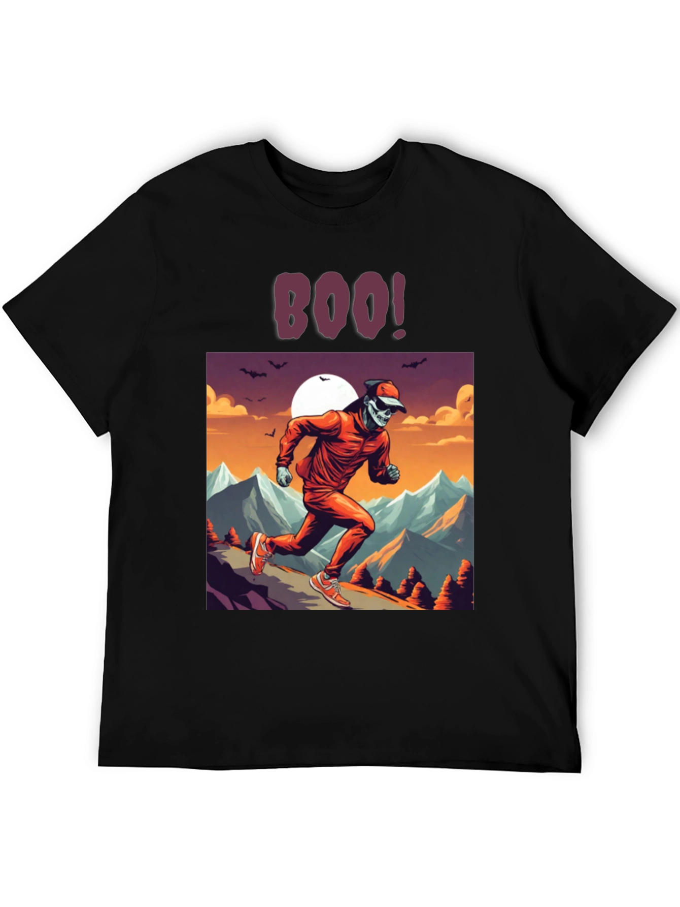 Boo! Skeleton Runner Graphic Tee