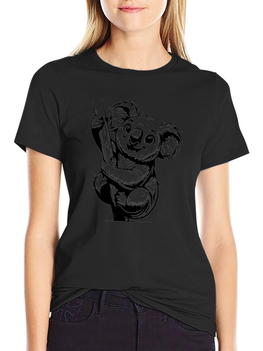 Koala Graphic T-Shirt - Black Unisex