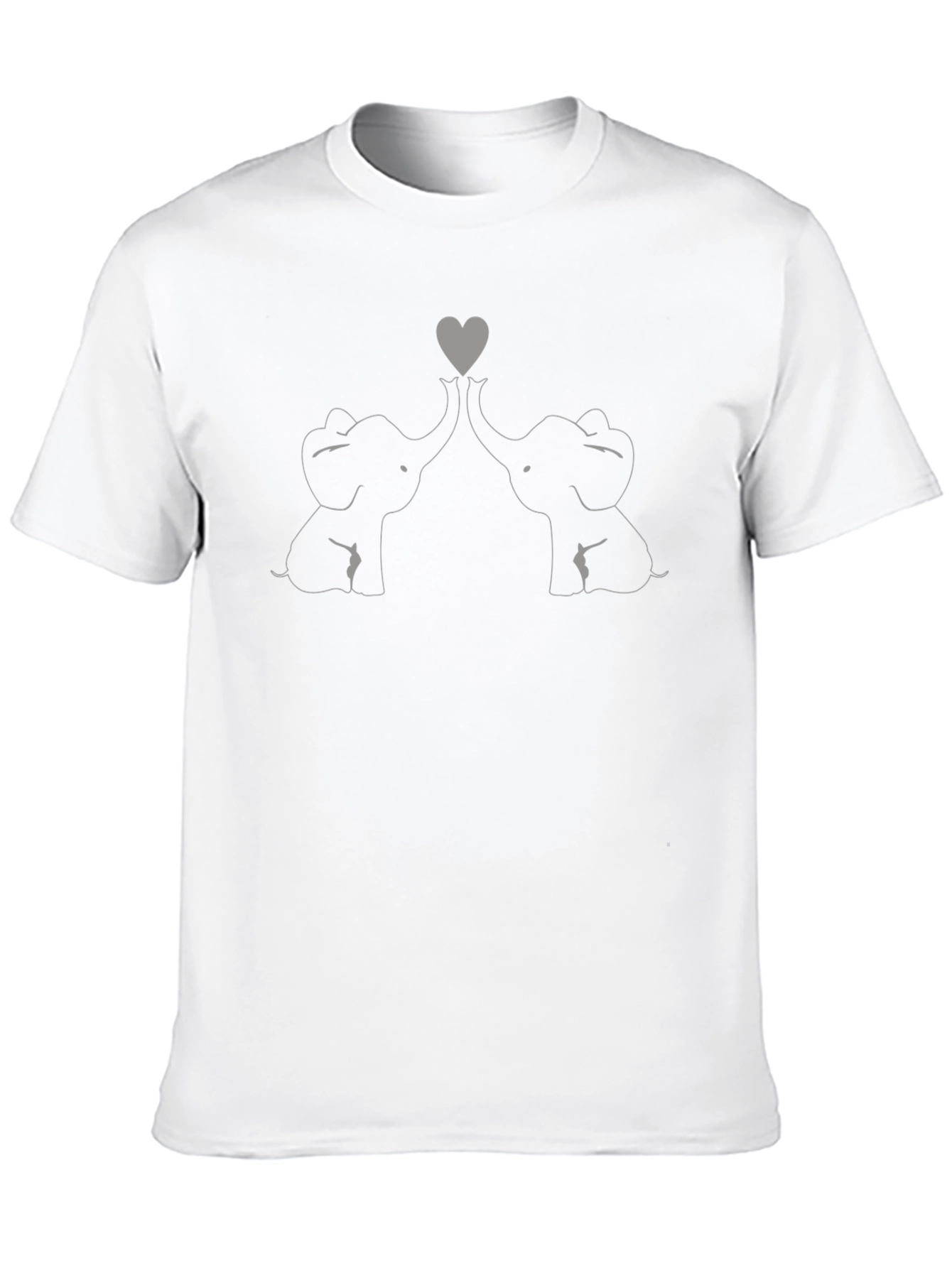 Elephant Love Graphic T-Shirt - Black