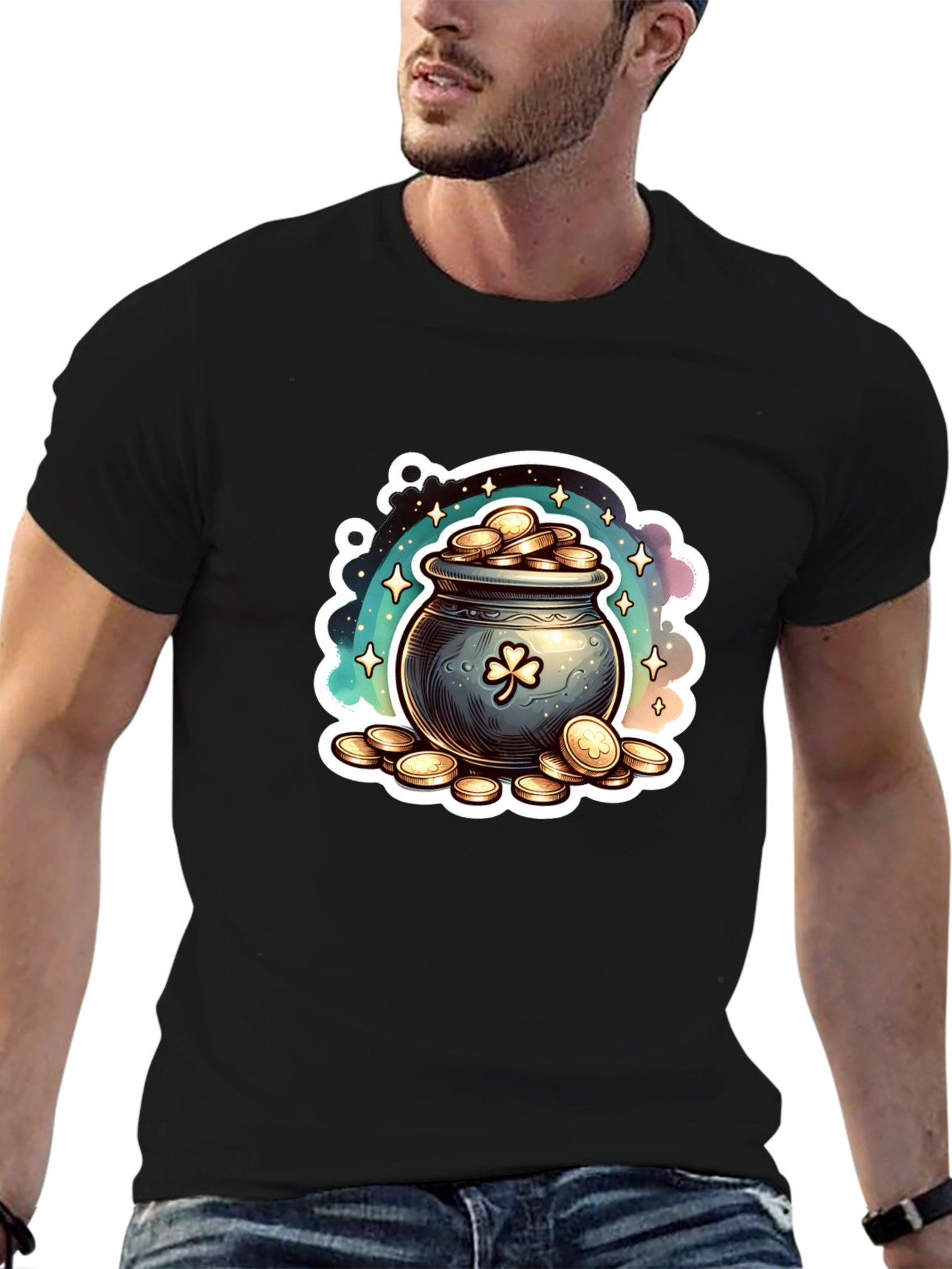 Lucky Pot of Gold St. Patricks Day Graphic T-Shirt