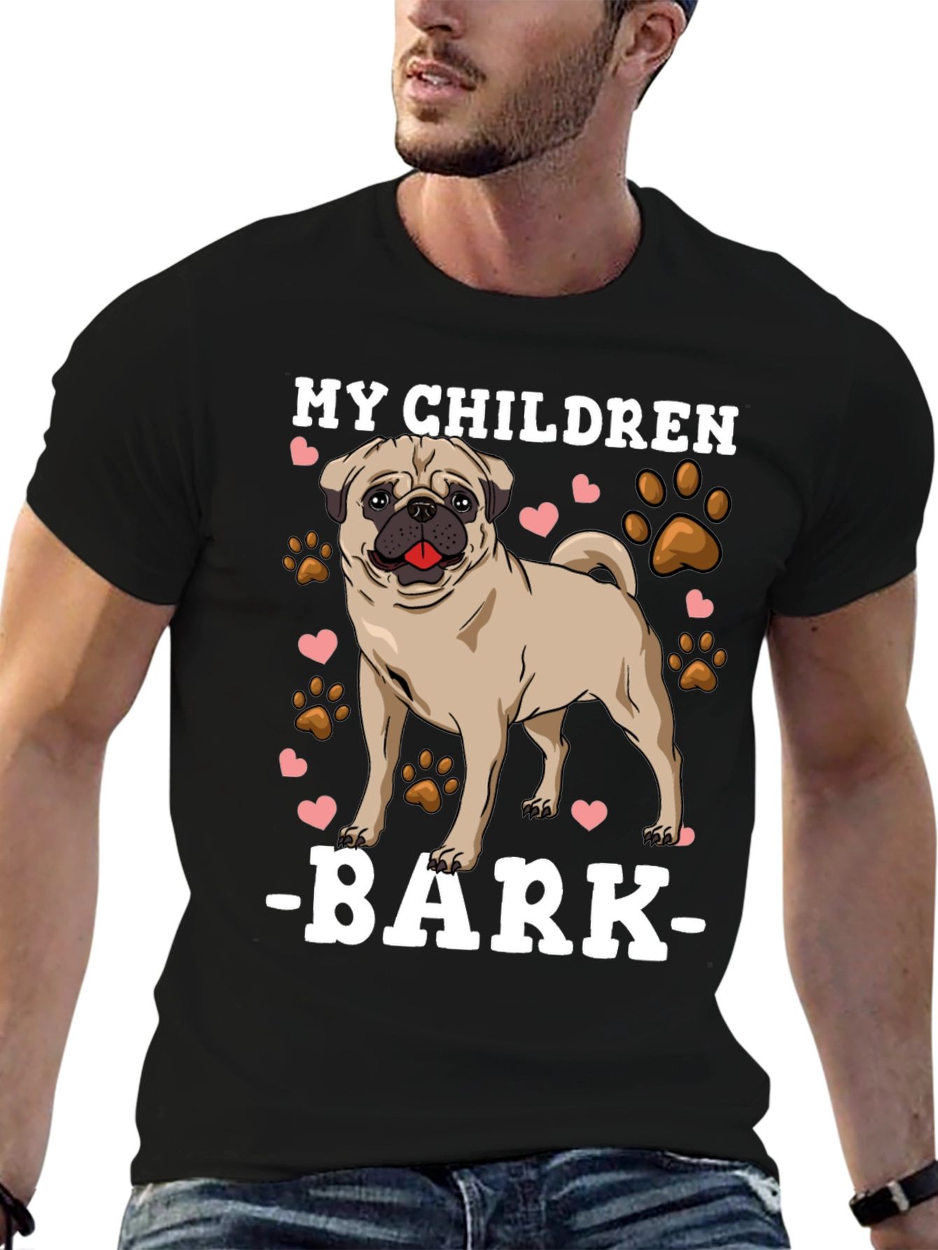 My Children Bark T-Shirt Pug Dog Lover Tee